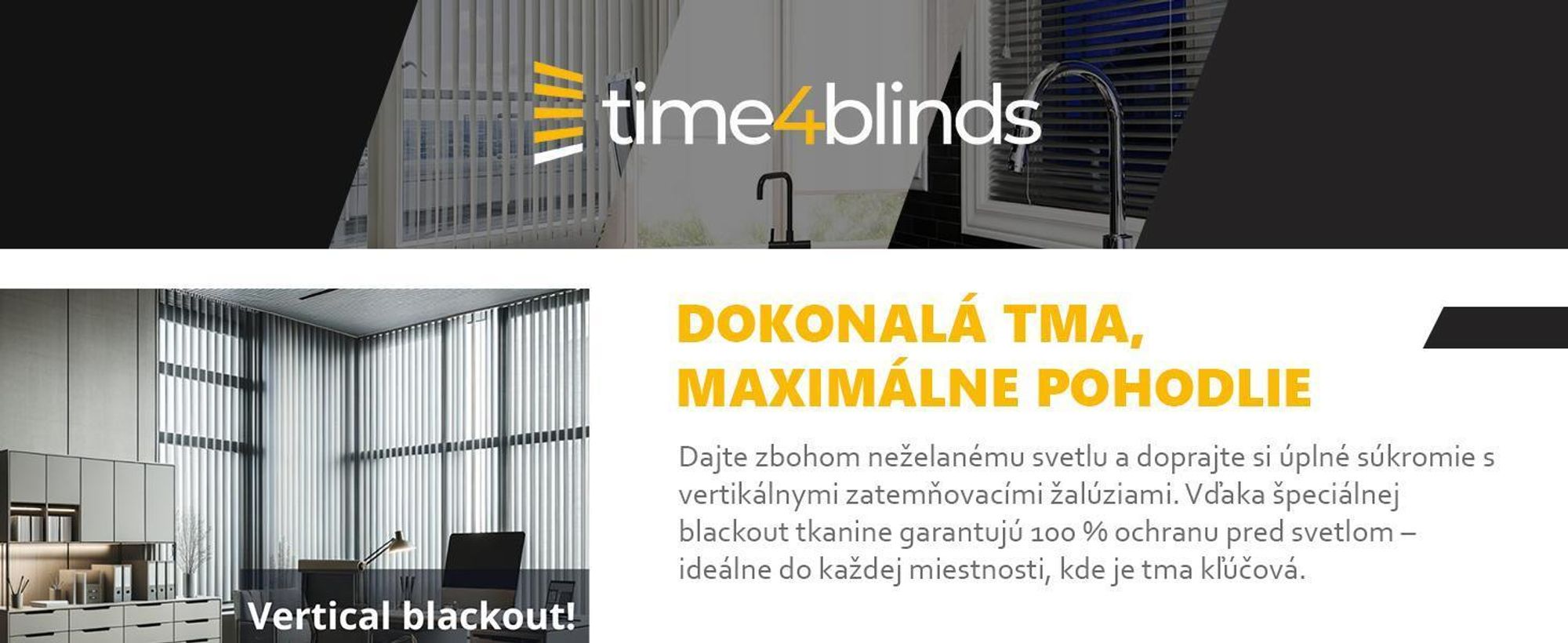 Time4blinds - Zatemňovacie vertikálne žalúzie - 140x180 cm - Béžová