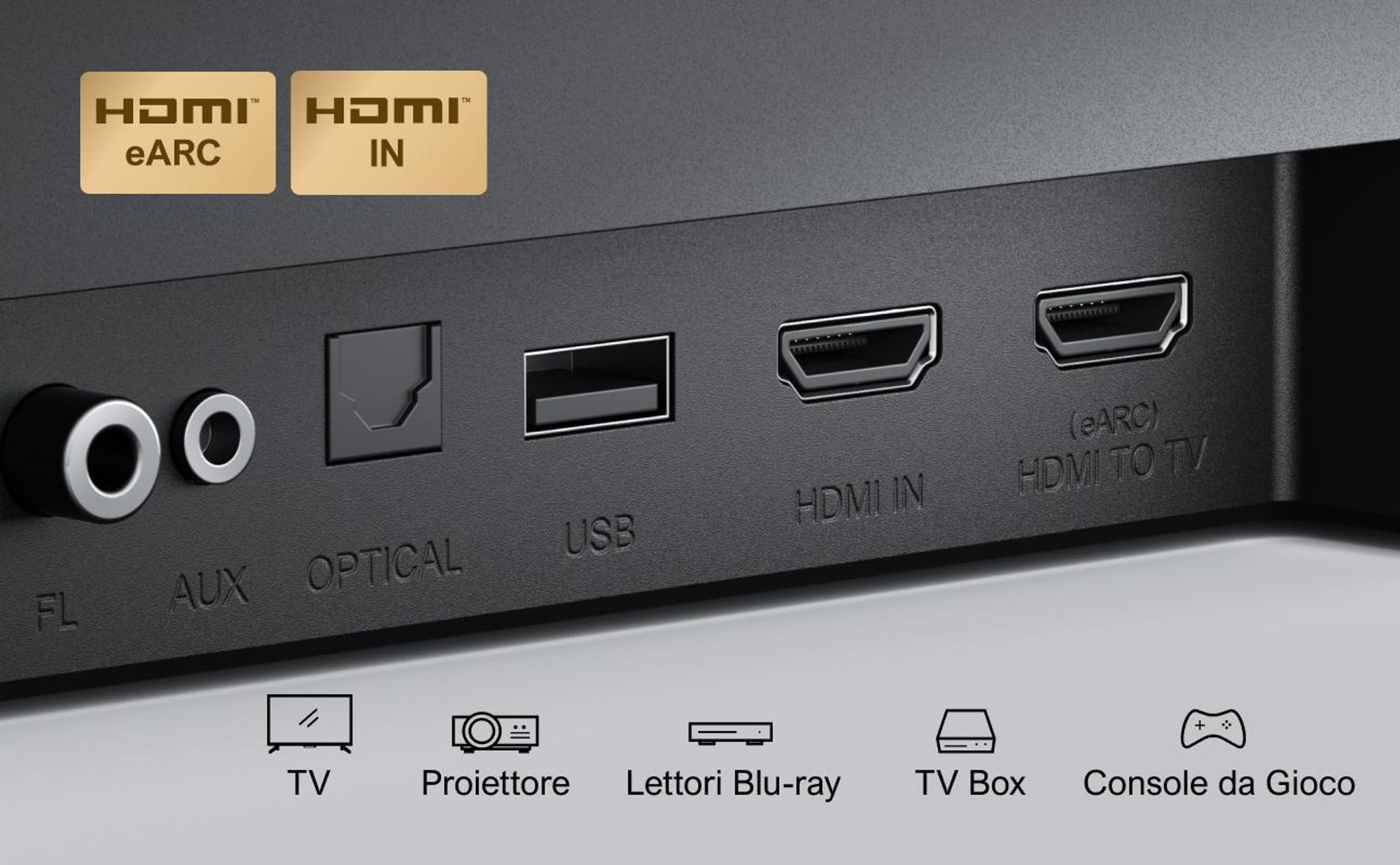 ULTIMEA 7.1 soundbar Dolby Atmos per TV, sistema surround home cinema, Poseidon D80 Boom