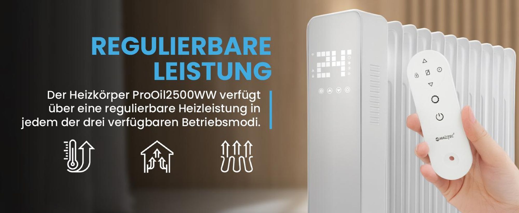 Elektroheizung Ölradiator Ölheizung mit Termostat und WIFI