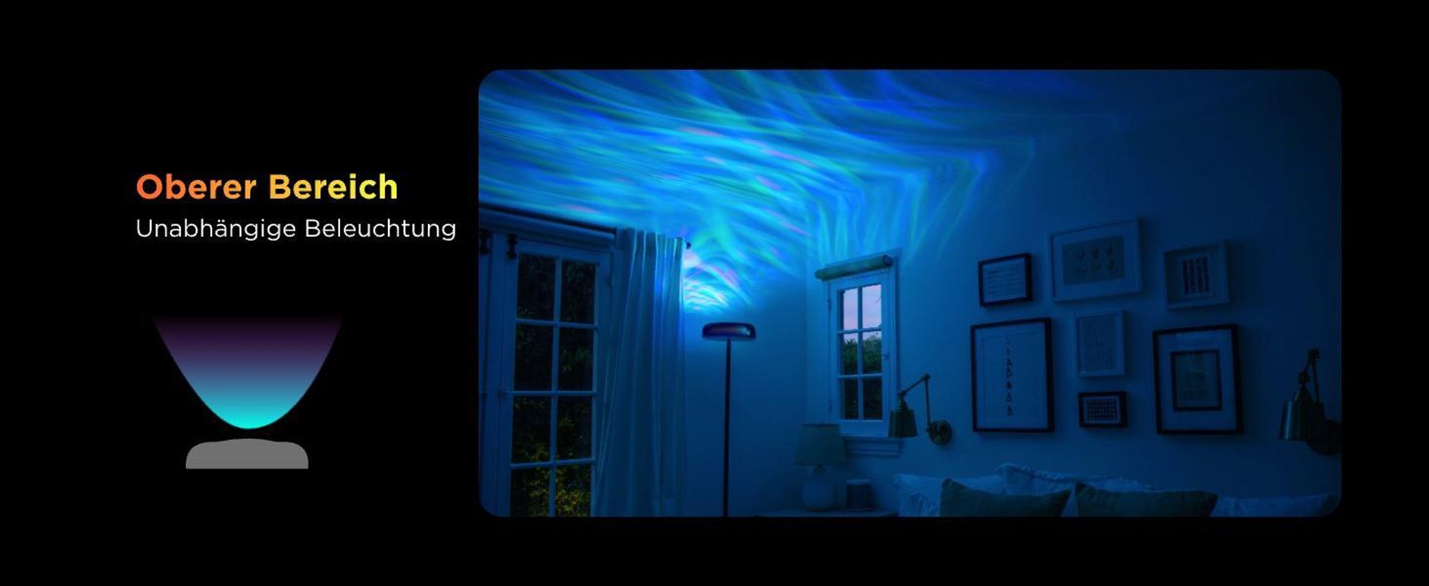 Govee Stehlampe Wohnzimmer Deckenfluter Wellenbeleuchtung RGBICWW, Dreizonenbeleuchtung Stehlampe, 2700-6500k, Kompatibel mit Matter und Alexa