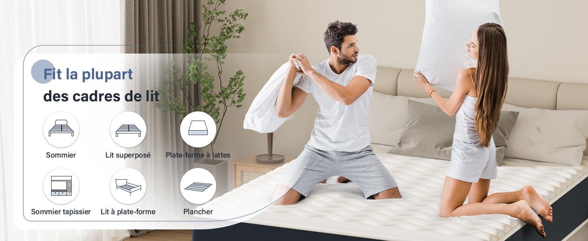 DEWINNER Matelas 140x200, Mousse 28 cm et Matelas Mousse à Mémoire de Forme,Parfait Soutien Haute Resil,Respirant,7 Zones,Réversible à Deux Faces
