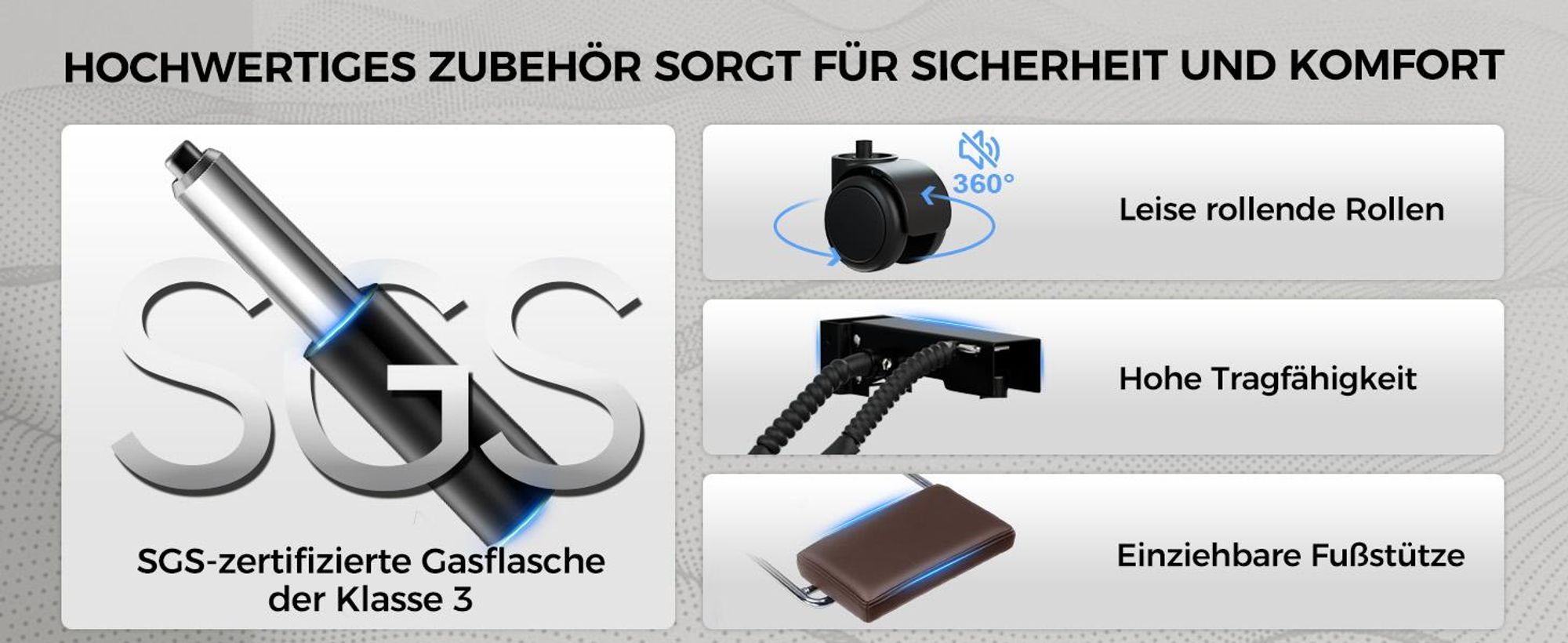 GTPLAYER Gaming Stuhl, breiter Bürostuhl mit Taschenfeder, Ergonomischer PC-Stuhl, Verstellbarer und Drehbarer Schreibtischstuhl, Kunstleder, braun