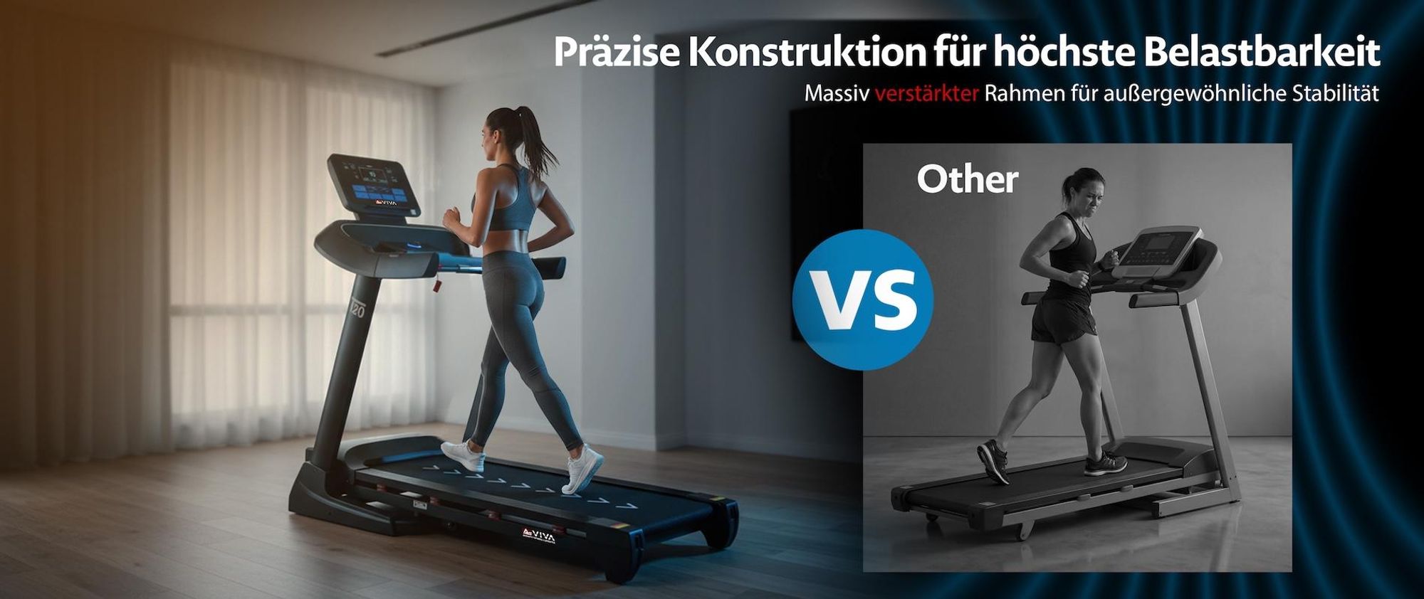 Laufband klappbar AsVIVA T20 Heimtrainer bis 18 km/h leise stabil mit großer Lauffläche App-kompatibel für Zuhause
