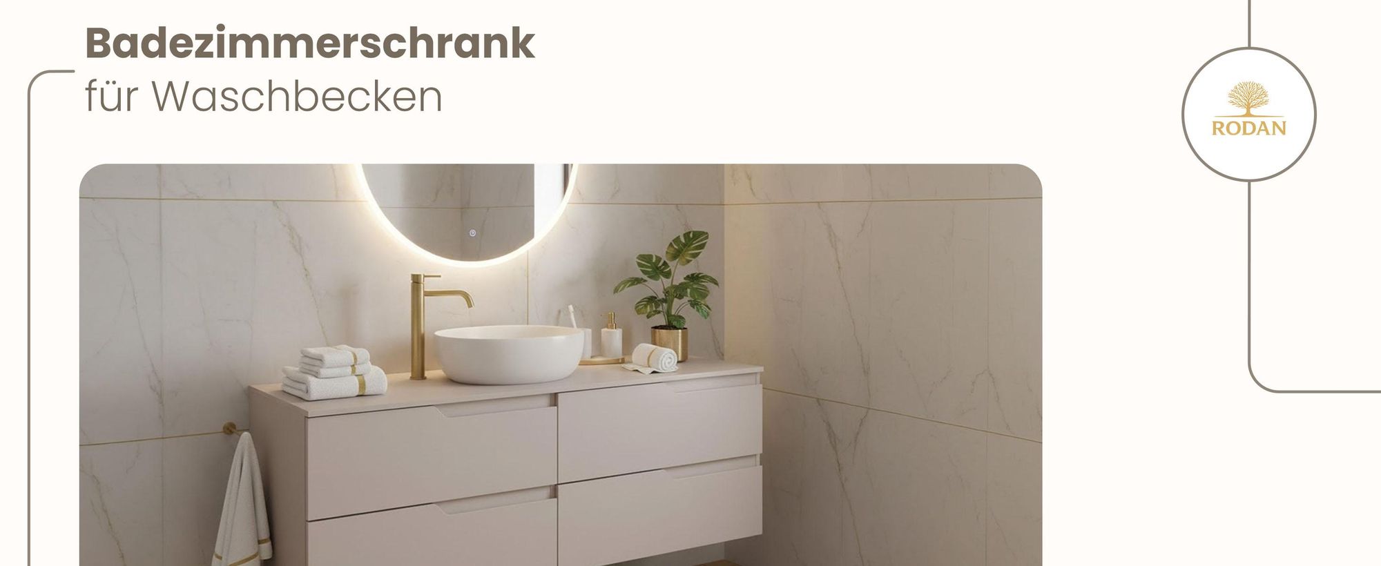 RODAN, Badmöbel, Badschrank, Badezimmermöbel, Badezimmer, MODERN, Waschbeckenunterschrank