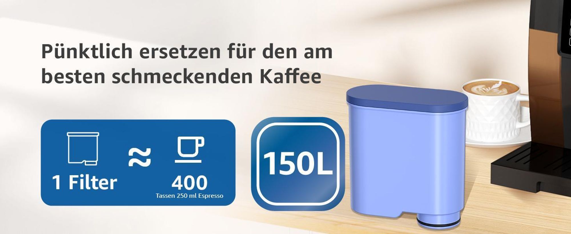 Maxblue Ersatzwasserfilter Kompatibel für Philips® AquaClean® CA6903/10 CA6903/22 CA6903 Kalkfilter (4)