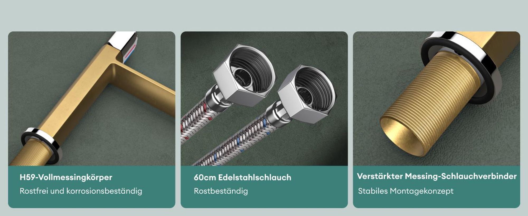 Mai & Mai Armatur Bad Wasserhahn Badezimmer Waschtischarmatur Einhebelmischer Mischbatterie Bad aus Messing mit Wassersparfunktion Silber 1190