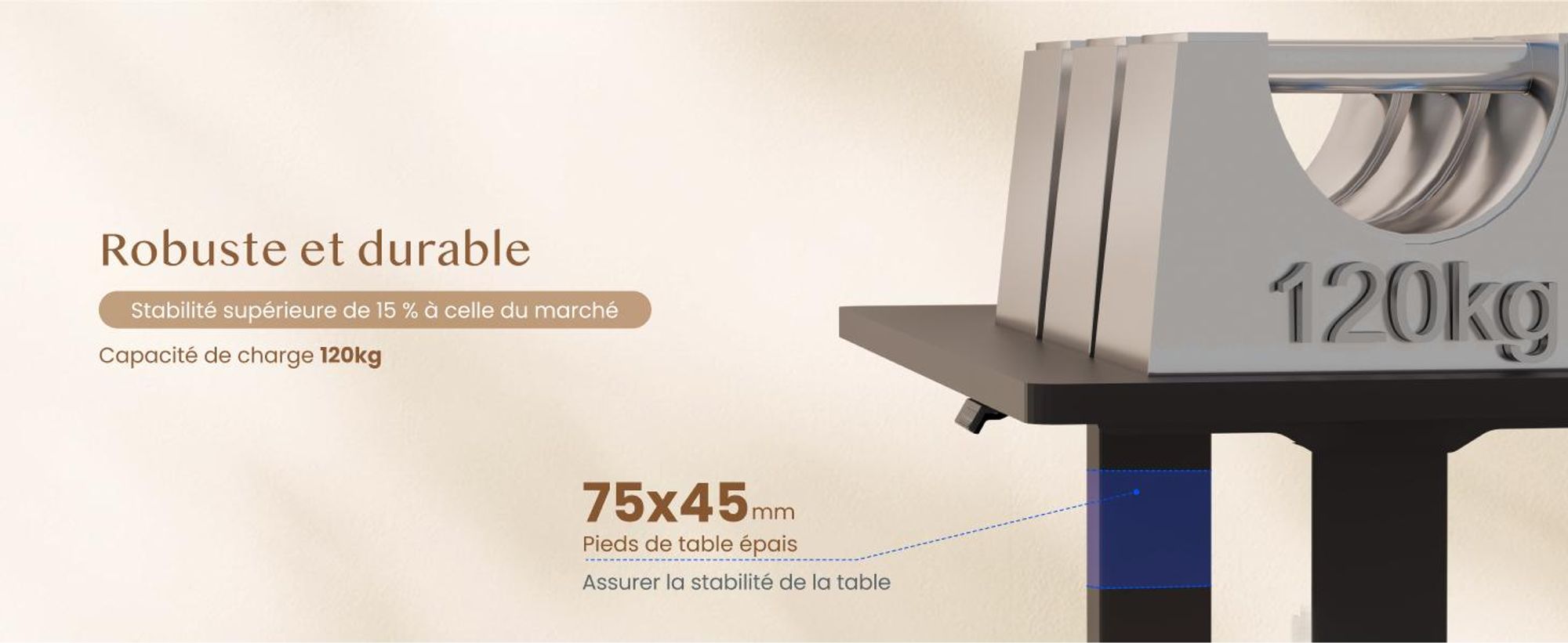 Bureau réglable en hauteur FLEXISPOT QB2 Électrique 180 x 80 cm, 2 MOTEURS PUISSANTS, capacité de charge 120 kg, protection anti-collision, 4 fonctions mémoire (noir)