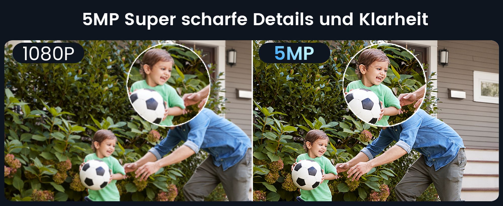 ZOSI 3K Wi-Fi 6 Outdoor Überwachungskamera mit 360° Pan & Neigung, 2,4 GHz WLAN Kamera für Außen mit AI Mensch/Fahrzeug/Tier Erkennung, 2-Wege-Audio