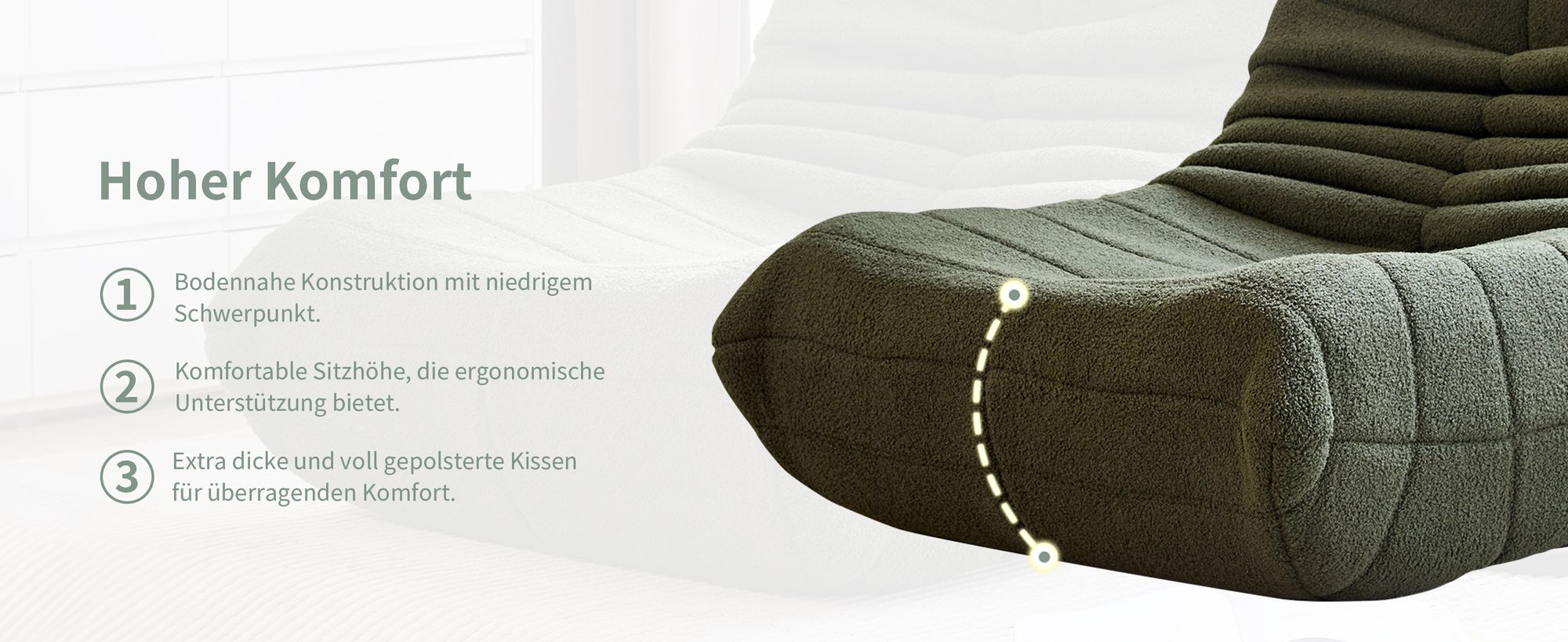 Klassische Sessel, Schlafsofas, sitzkissen boden, Lazy Sofa, Bean bag, für Schlafzimmer, Sitzsack