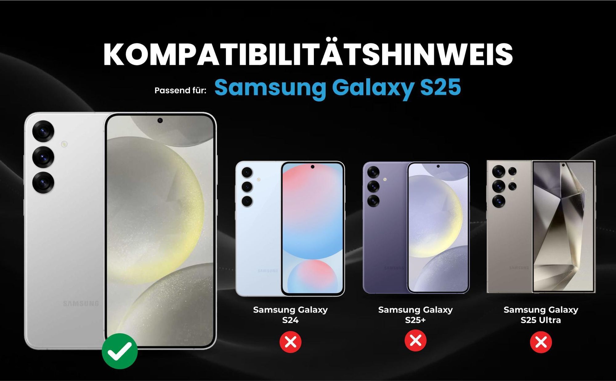 Kompatibilitätshinweise Hülle für Samsung Galaxy S25