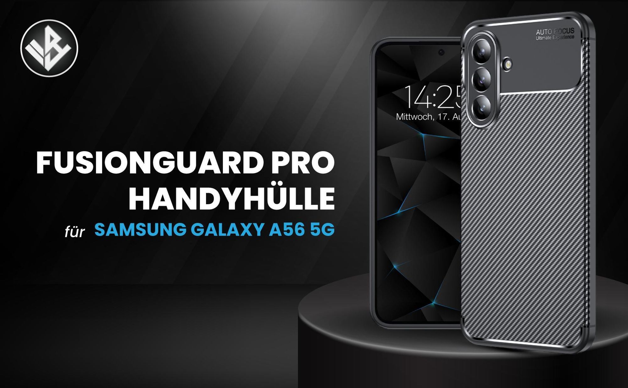 Schwarze ergonomische Schutzhülle für das Samsung Galaxy A56 5G