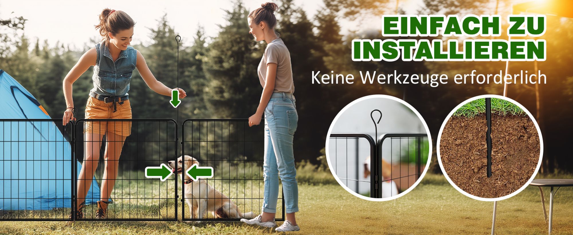 PawHut Welpenauslauf Laufstallr Laufgitter individuell gestaltbar Metall