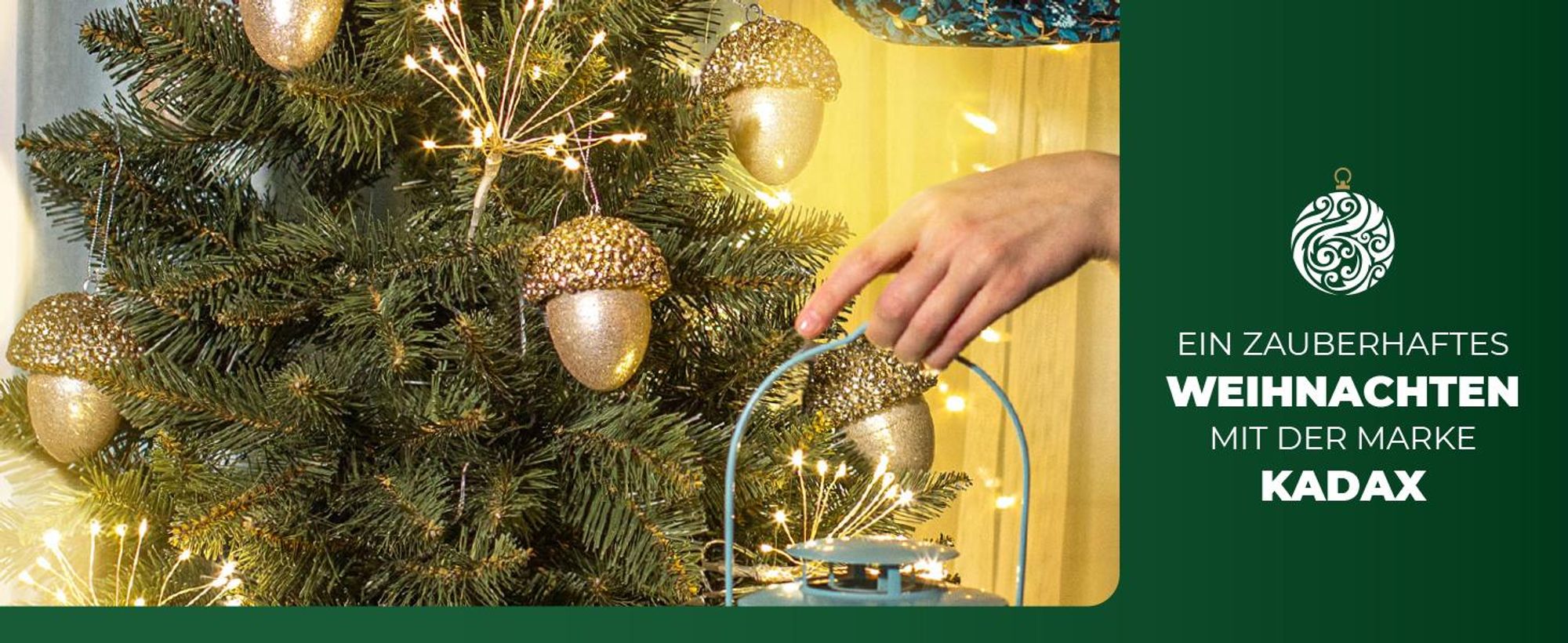 KADAX Weihnachtsbaum "Mireval", Christbaum mit Stamm 180 cm