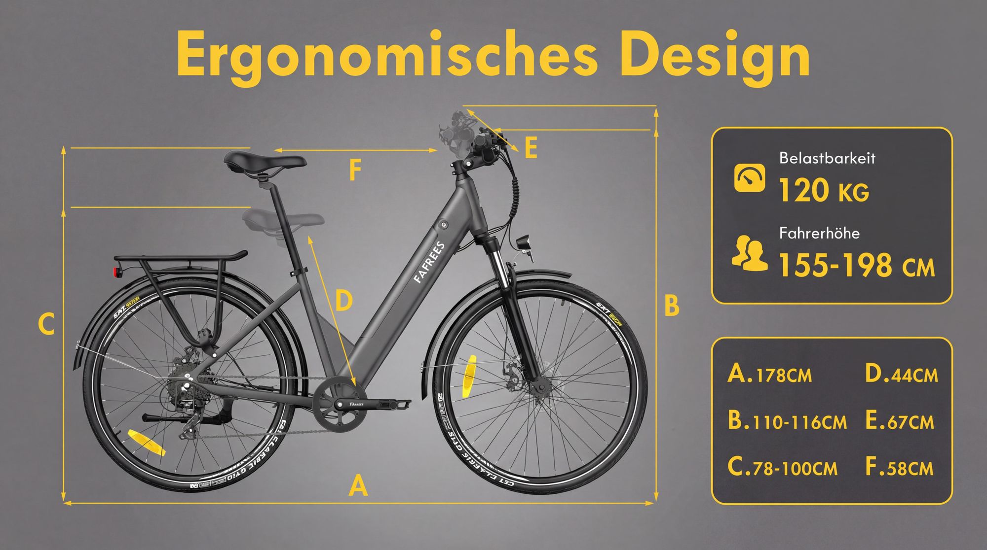 City E-Bike Rostfreie Aluminiumlegierung 36 V 15 Ah 540 Wh bis zu 90 - 110 km Elektrofahrrad 27,5 Zoll Wasserdicht IP54 mit 7 Gang, Blau