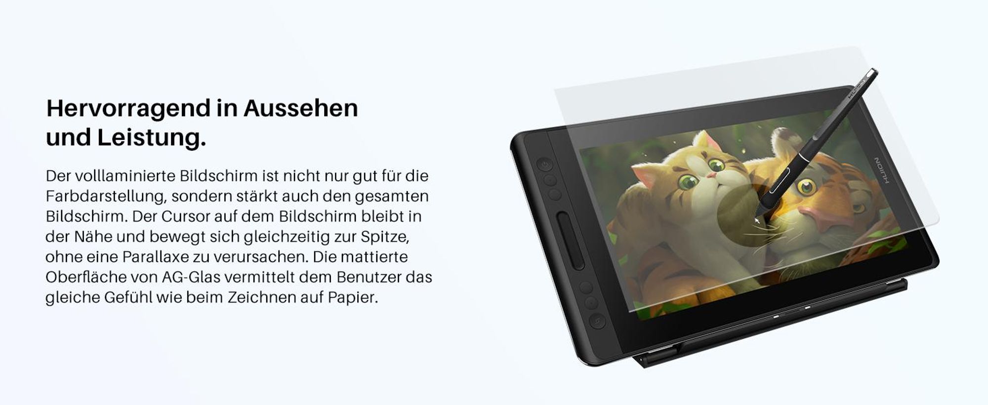 HUION Kamvas Pro 13, Kabelgebunden, 5080 lpi, 293,76 x 165,24 mm, USB, 1 cm, 33,8 cm (13.3")