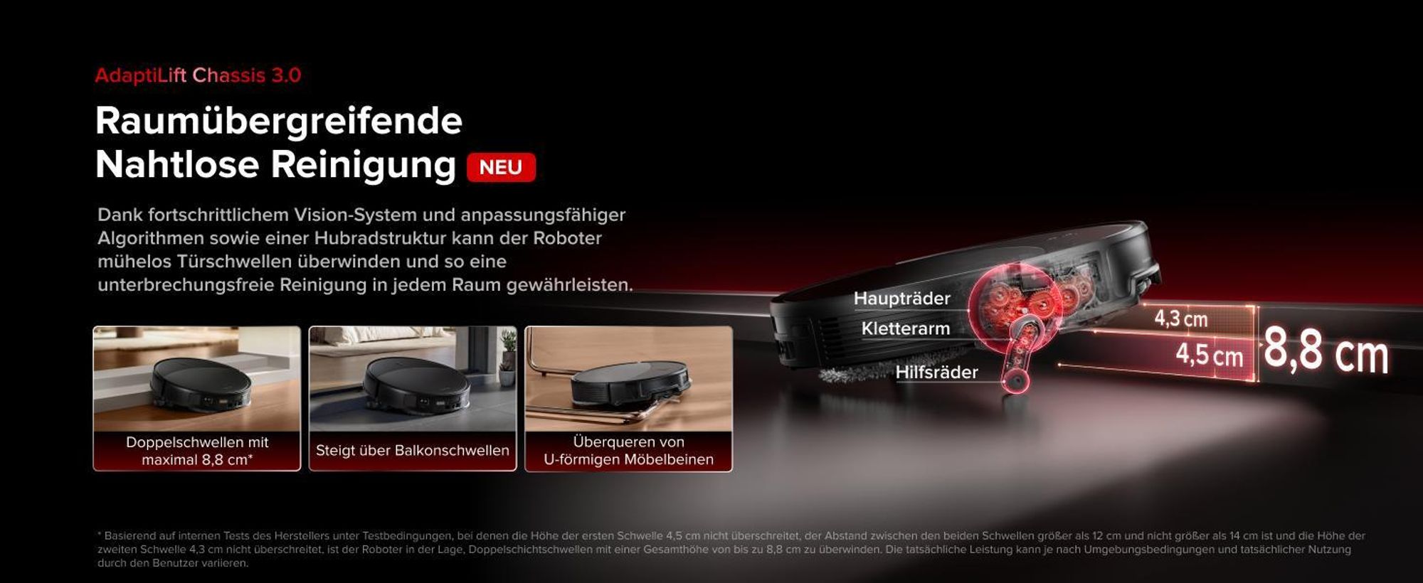 Roborock Saros 20 Set Saugroboter mit Wischfunktion, 36,000 Pa(Upgrade von Saros 10R), AdaptiLift Chassis 3.0, 100 °C Heißwasser-Moppwäsche
