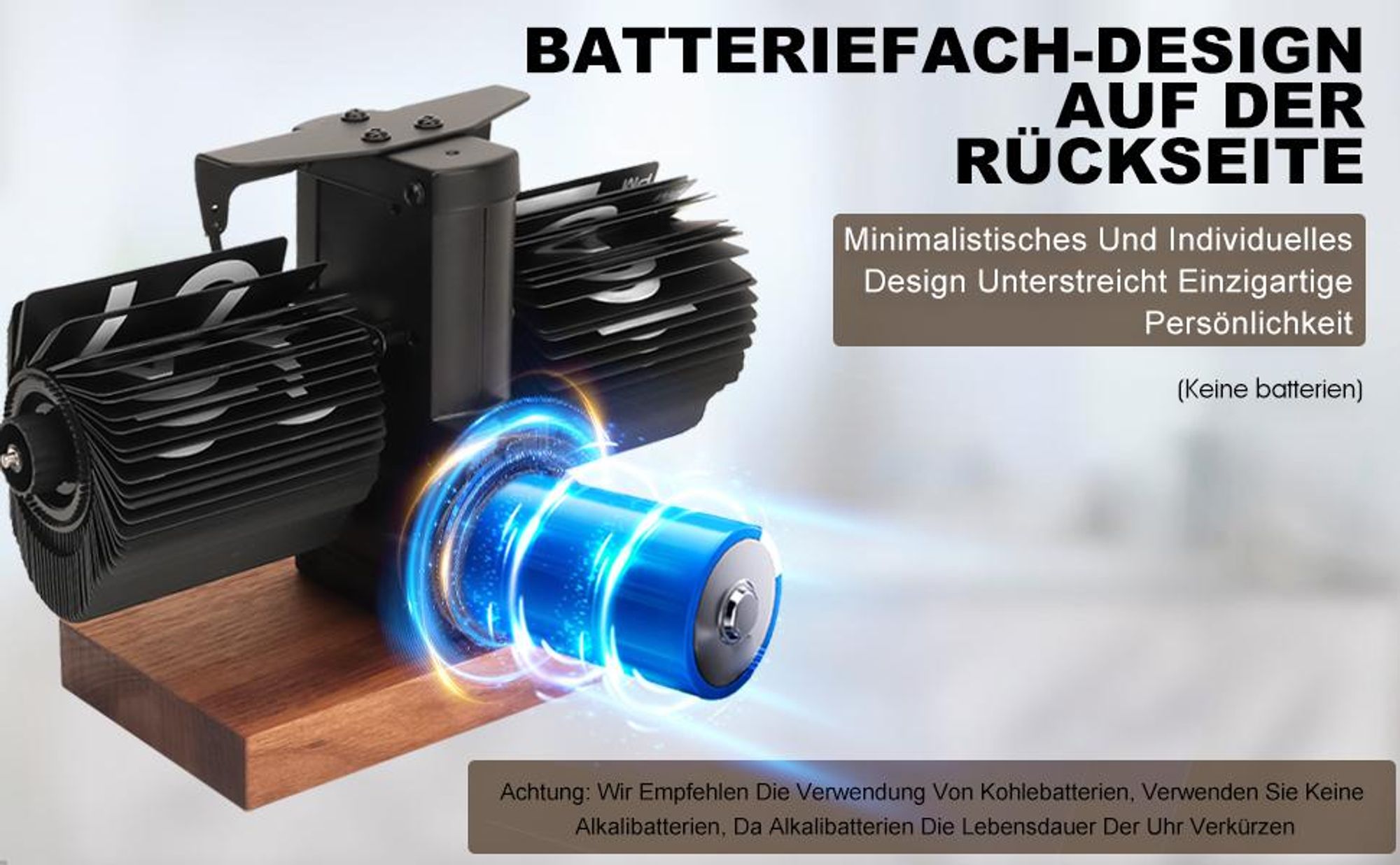 Flip-Tischuhr, Flip-Schreibtischuhr, Retro-Flip-Uhr, Vintage-Tischuhr, Automatisches Drehen, Batteriebetrieben, Mechanische Schreibtischuhr