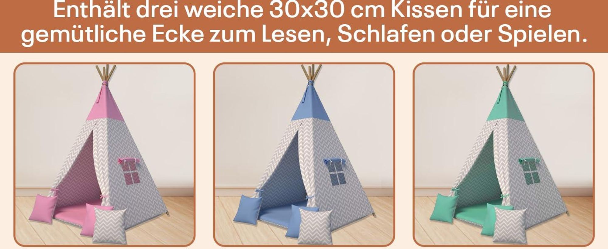 Tipi Zelt für Kinder|Spielzelt Kinder Indoor|Spielzelt mit Weiche Kissen | Langlebig zelt|Kinderfreundlich Tippizelt Indoor (Grau Tierchen)