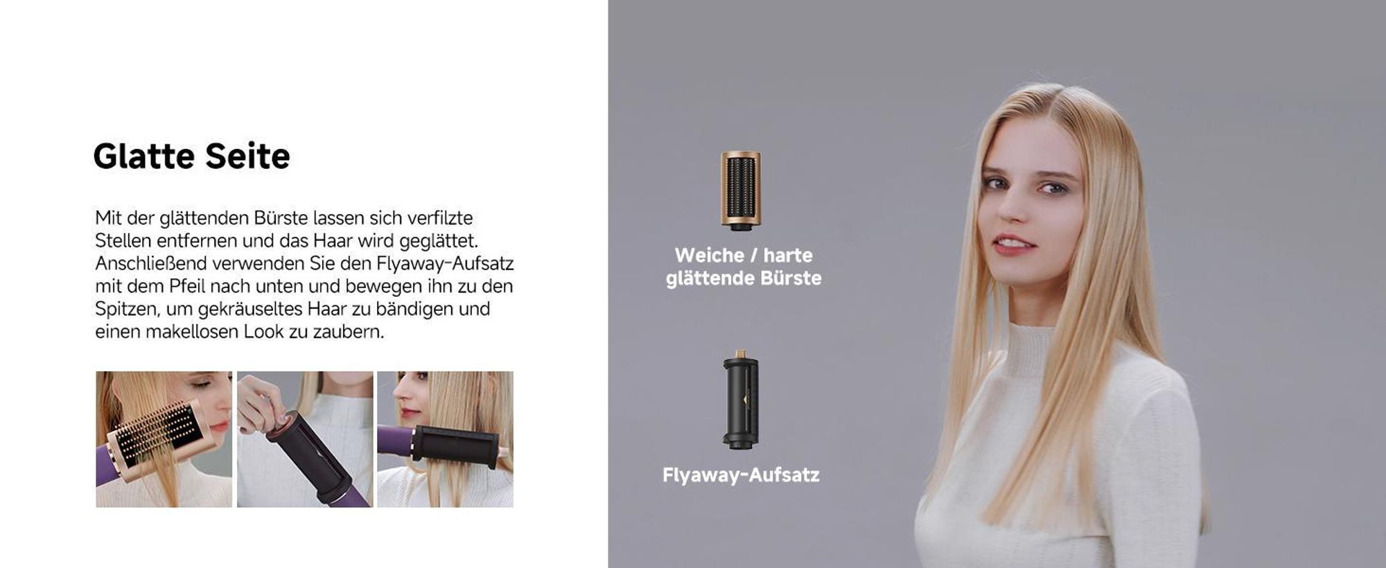 Dreame AirStyle Pro,7in1-Multistyler,Schnelltrocknend,2 Lockenaufsätze,Volumen für das Haar,glättende Bürste,Kräusel-Reduzierung,2026Neue Version,Lila