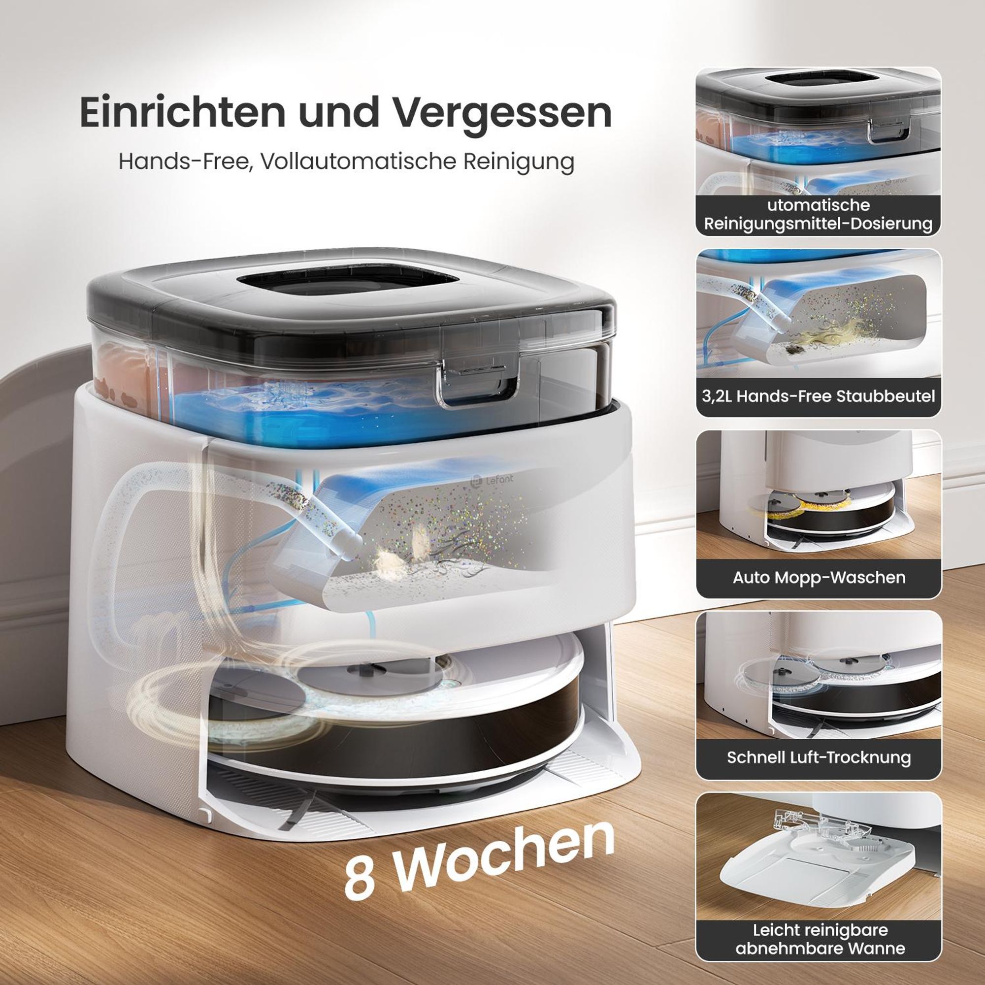Lefant M3L All-in-One-Absaugstation mit 3,2-Liter-Staubbeutel