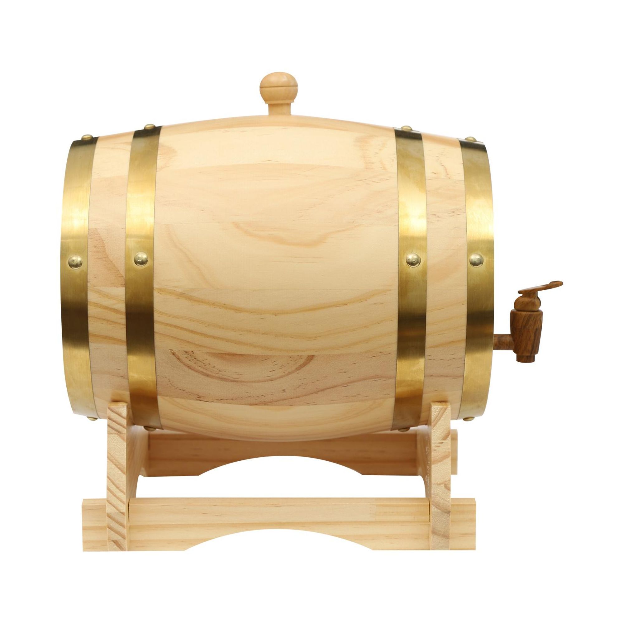 5L Weinfass, Weinfass mit Ständer und Zapfhahn, Holzfass für Whiskey und Wein