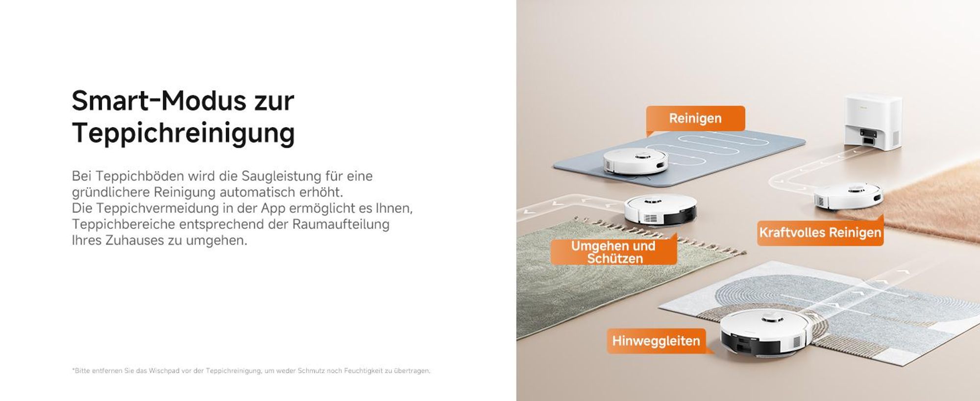 Dreame D20 Air Plus Saug- und Wischroboter mit 20.000Pa Saugkraft,Verwicklungsschutz,selbstentleerendem Dock,Teppich-Tiefenreinigung,Smart-Navigation
