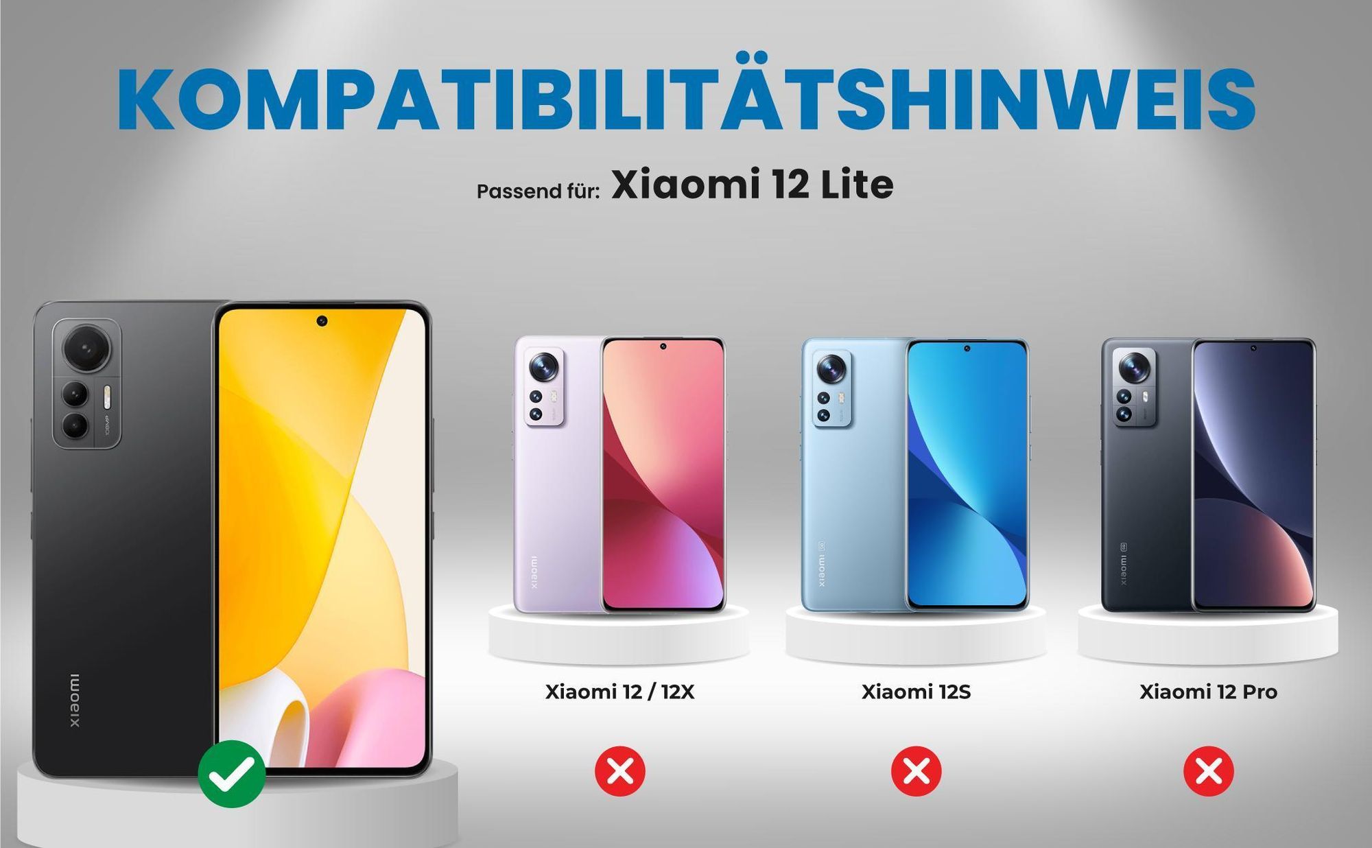 Kompatibilitätshinweise Hülle für Xiaomi 12 Lite
