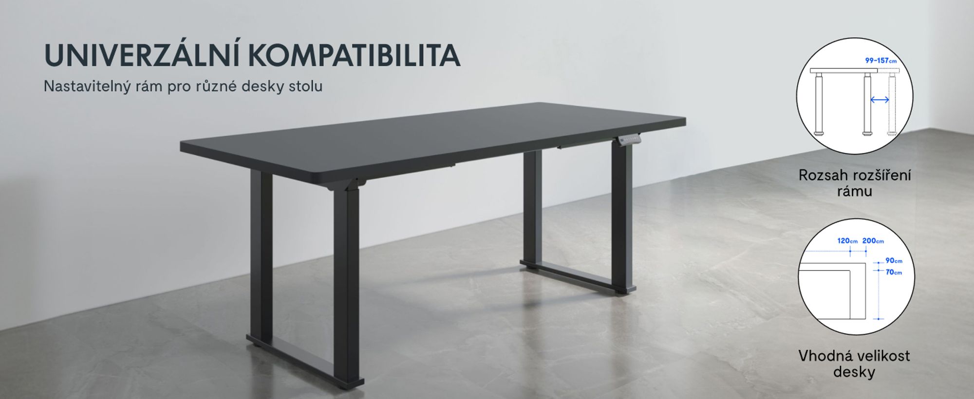 FLEXISPOT Elektricky výškově nastavitelný stůl se čtyřmi nohami, dvojitý motor, nosnost 200 kg, 3 paměťové polohy, funkce připomenutí sed-stoj, černý