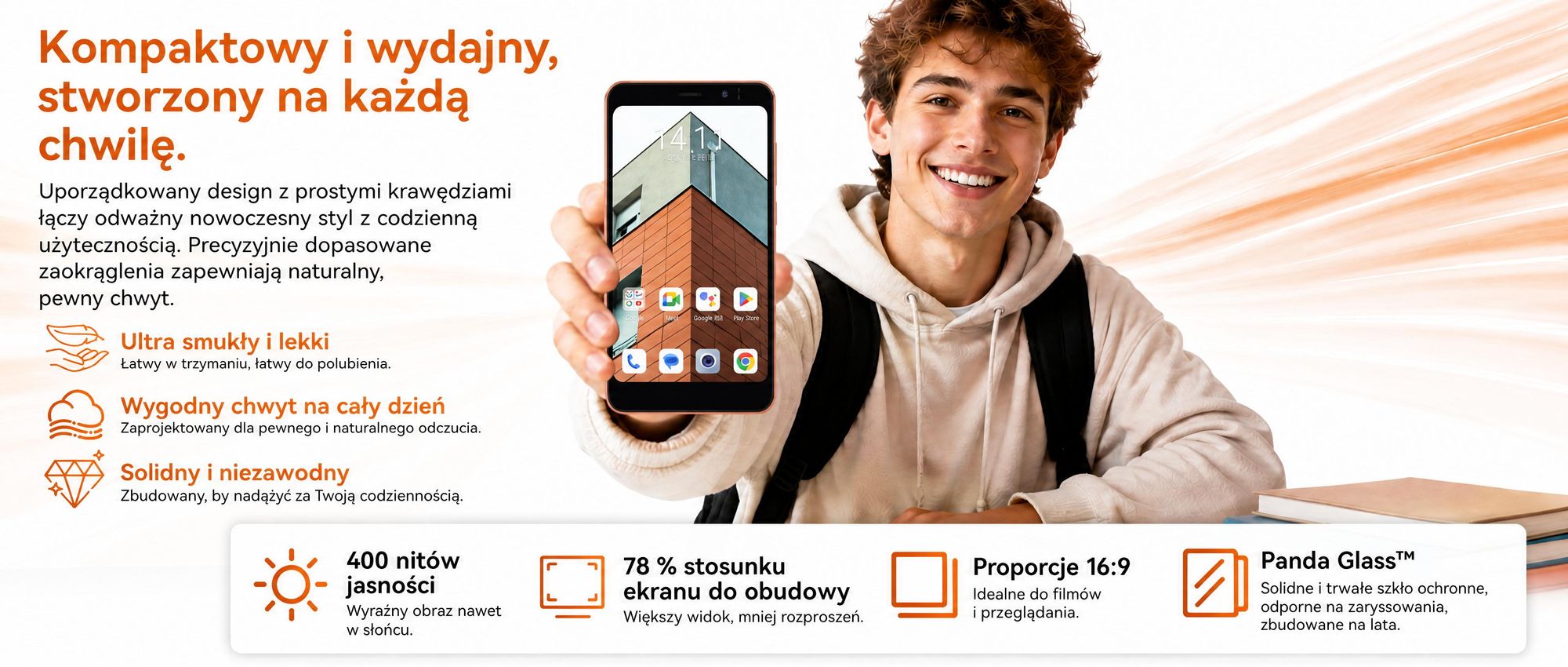 Blackview OSCAL Tiger 12 Android telefon komórkowy bez umowy, 6,78" smartfon 8GB+128GB (z możliwością rozbudowy), aparat 64MP/5000 mAh/4G dual SIM/odcisk palca, szary