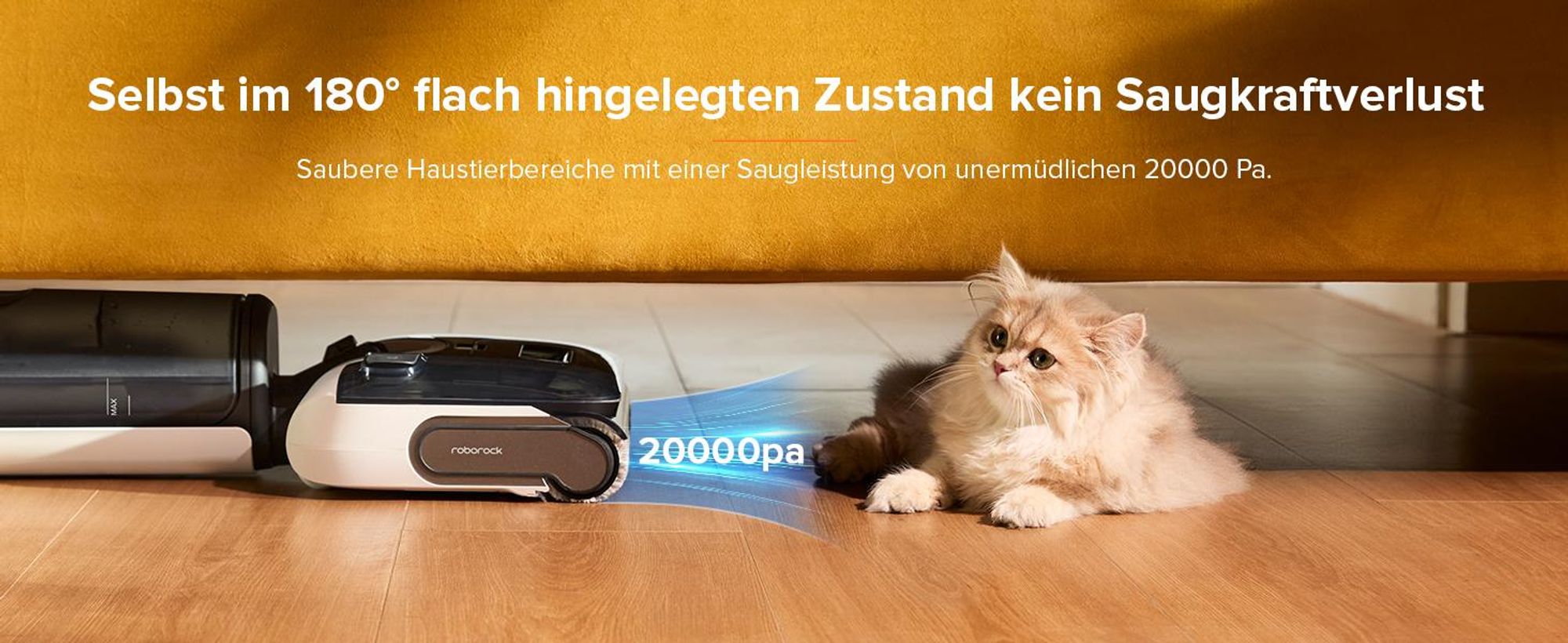 Roborock F25 LT Nass-Trocken-Sauger 20000 Pa, 90°C Hochtemperatur-Selbstreinigung & und schnelle Heißlufttrocknung, 180° flachliegende