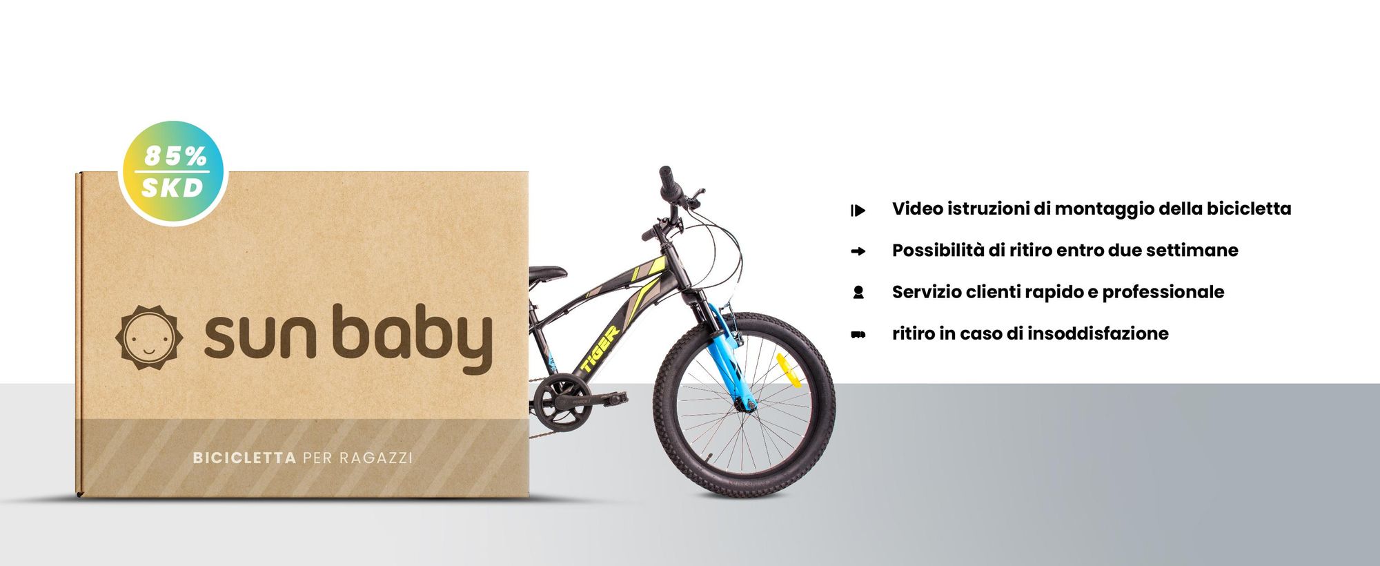 Bicicletta da bambino per ragazzi 20 pollici con cambio a 6 velocità Shimano RevoShift Tiger Bike bianco rosso