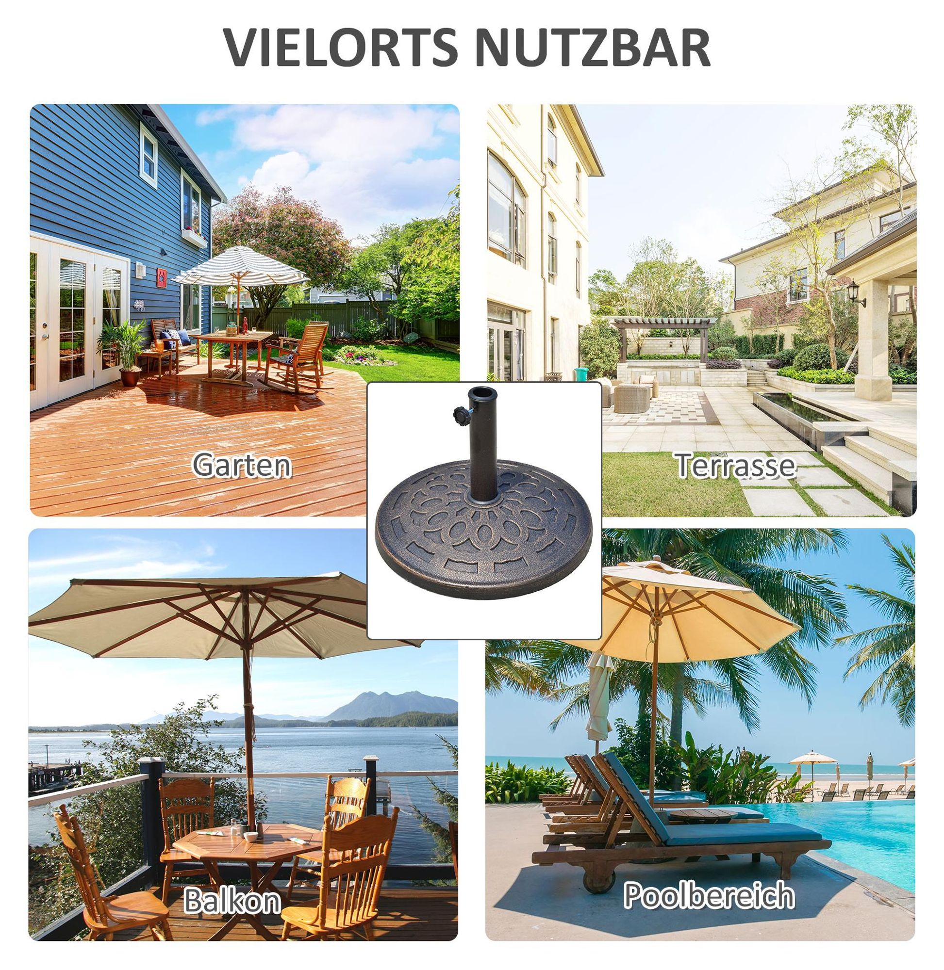Schirmfuß Schirmgewicht Balkon