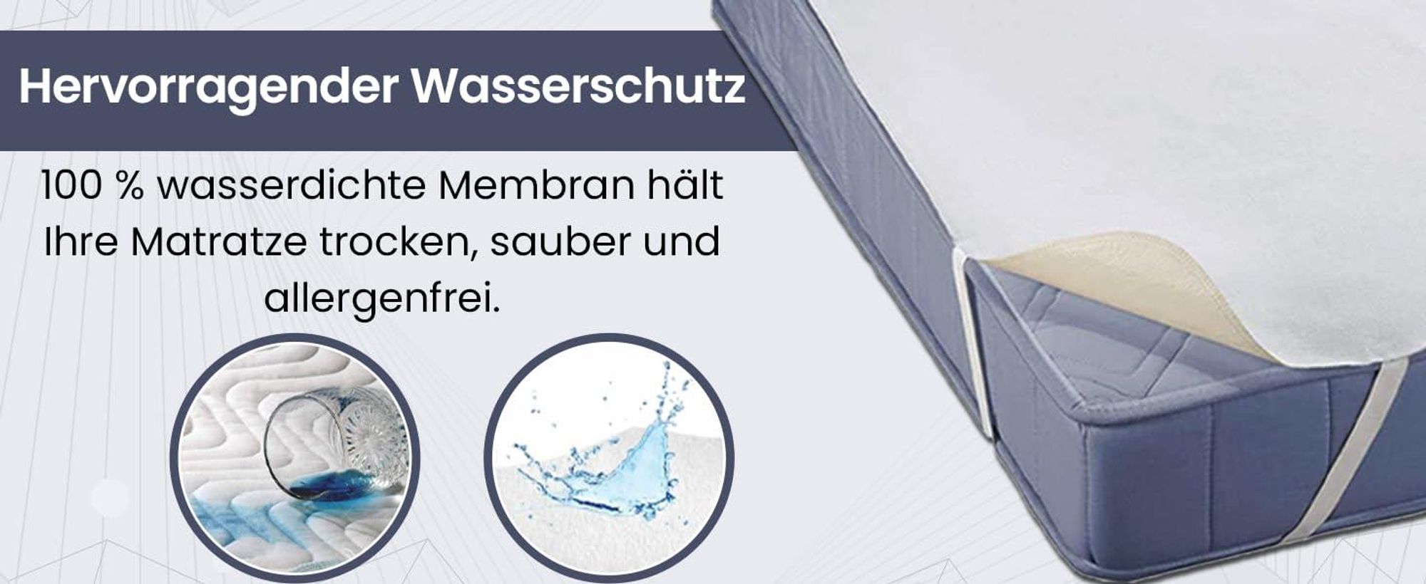 4myBaby Wasserdichter Matratzenschoner 60x120 cm bis 220x200 cm | Molton Matratzenauflage aus 102% Baumwolle | Wasserfester Matratzenschoner mit stischen Eckbändern