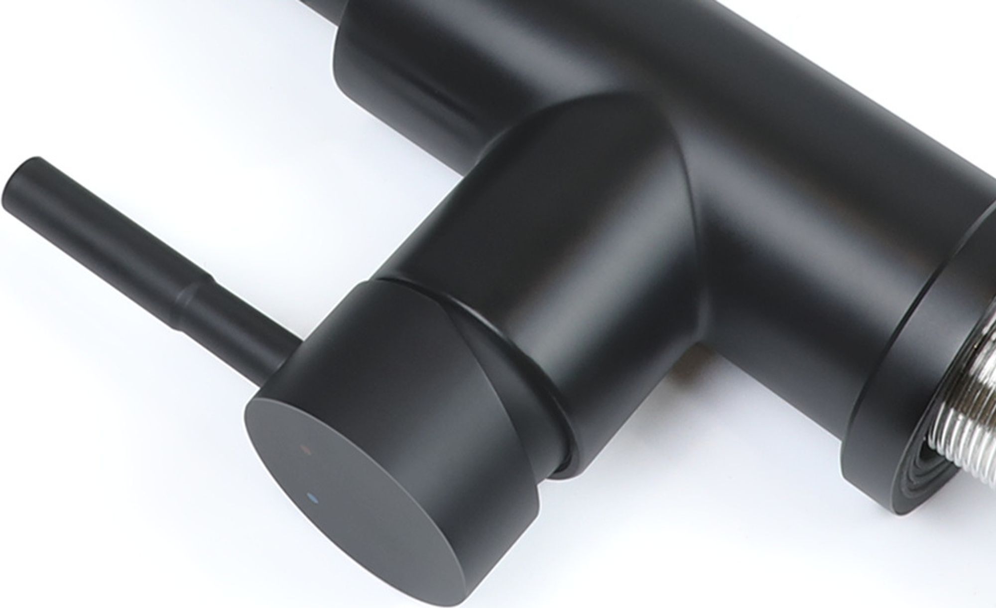ZMH Küchenarmatur Schwarz Ausziehbar Spültischarmatur mit Brause Mischbatterie Spüle 360° Drehbar Armatur Edelstahl mit 2 Strahlarten Niederdruckhahn