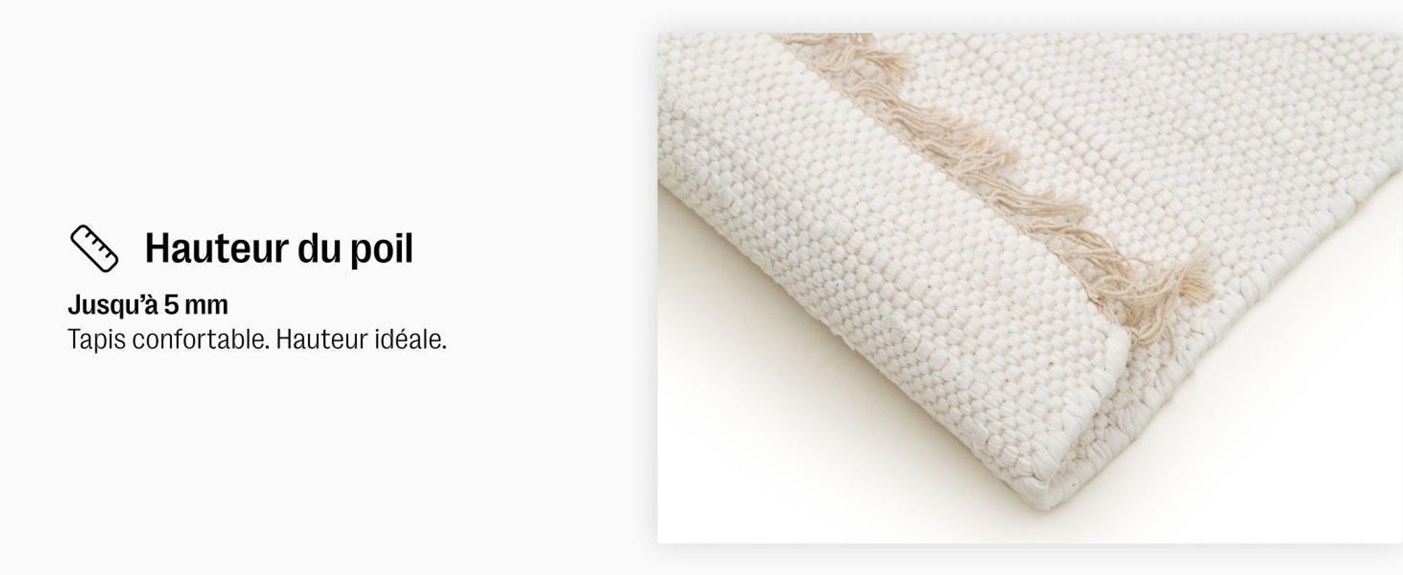 benuta tapis en coton Tom Noir/Blanc 80x250 cm couloir scandinave pour salon à coton rectangulaire