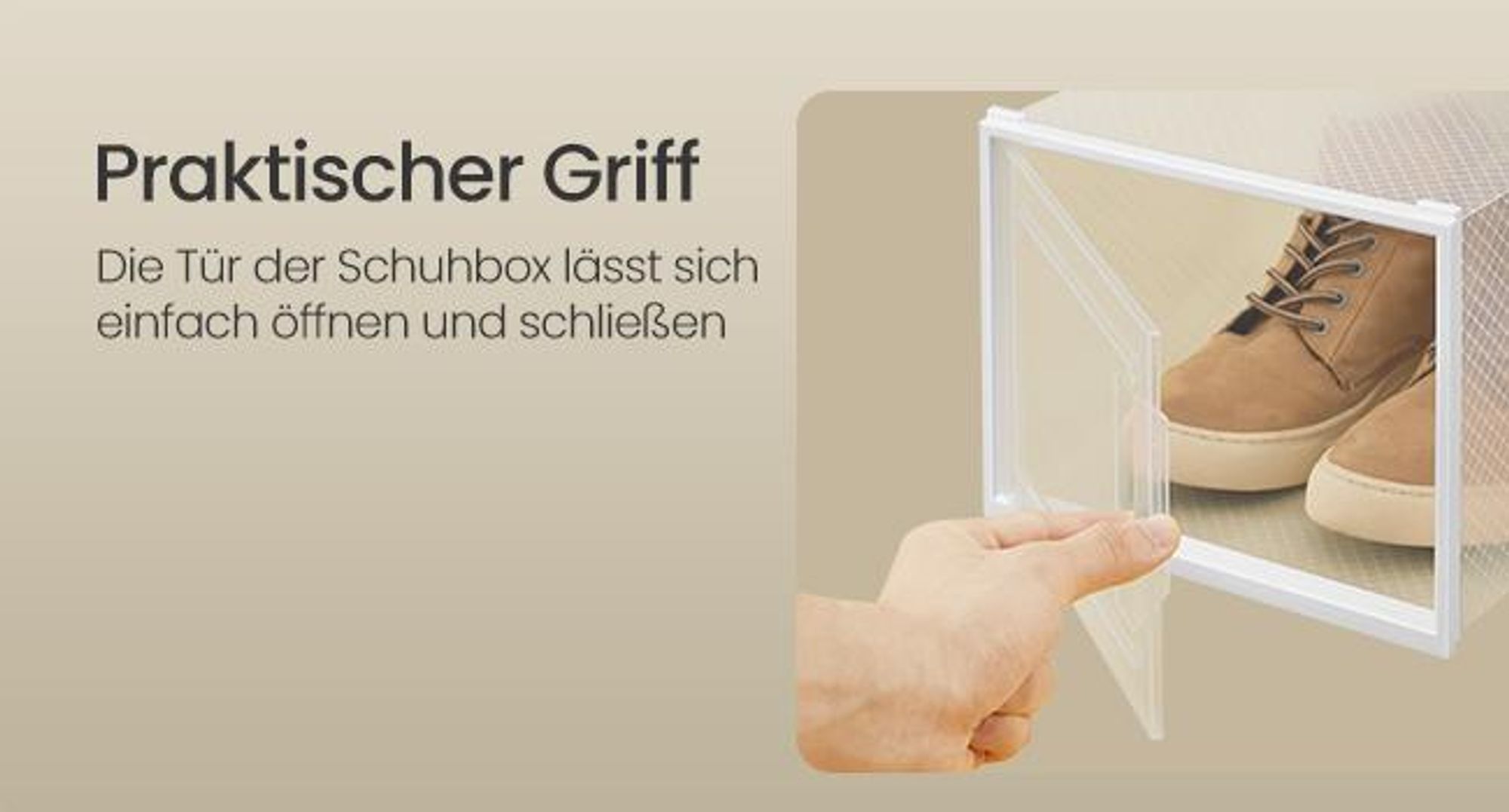 SONGMICS 18er Set Schuhboxen Aufbewahrungsboxen Größe 44 Schuh-Organizer weiß