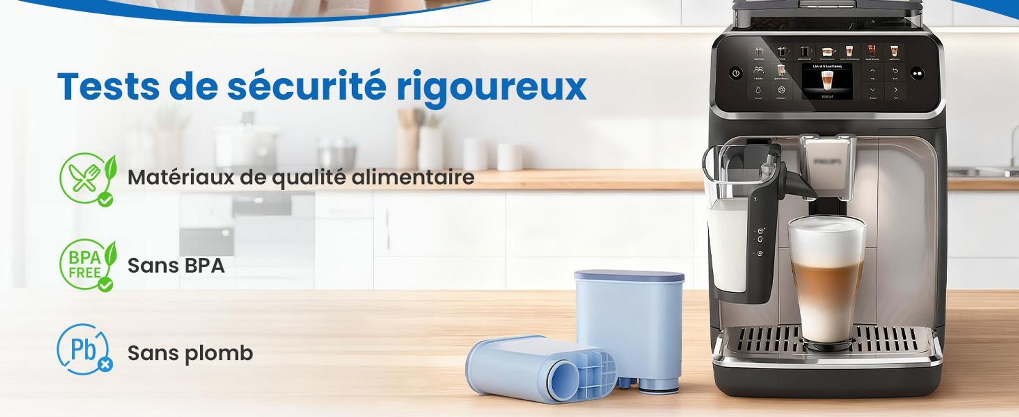 pack de 6 filtres à eau pour Philips Aqua Clean CA6903/10 & CA6707/20, Compatible avec Saeco et Philips Aquaclean filter