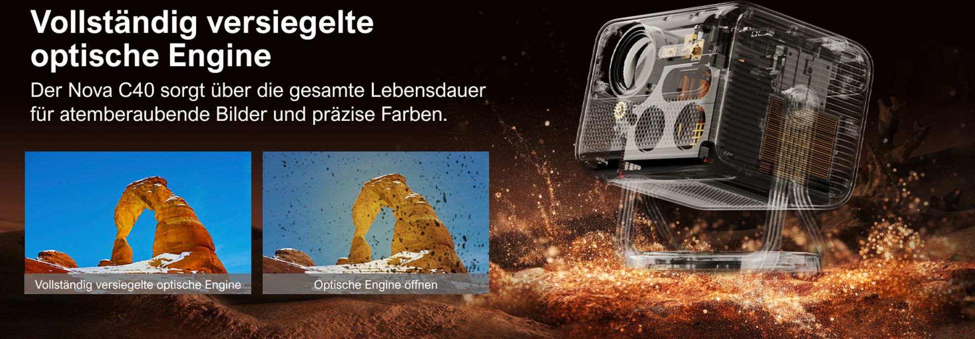 ULTIMEA Smart Beamer Android TV 11.0 mit Netflix, 4K unterstützter Filmprojektor mit 90° Gimbal Design, 600 ANSI Full-HD, HDR10&HLG, Bluetooth