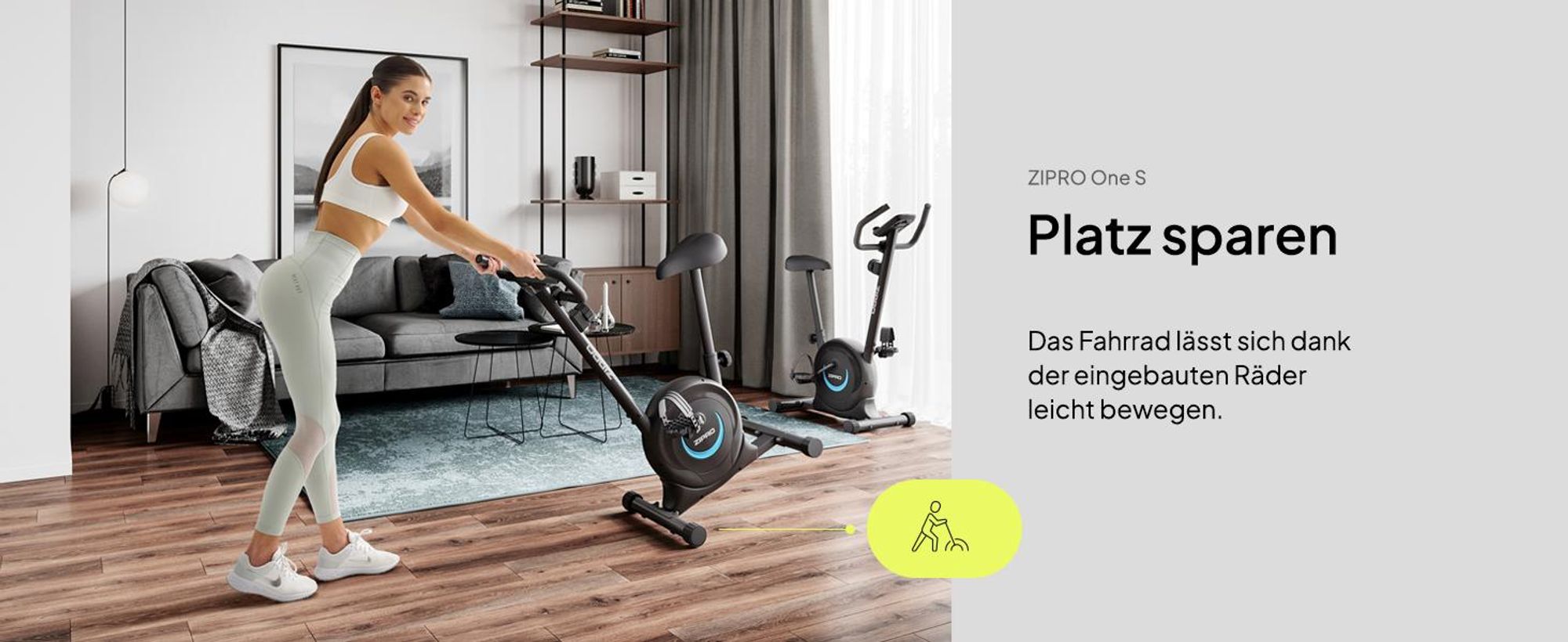 Zipro One S Heimtrainer Fahrrad für Zuhause Magnet Fahhrad bis 110 kg Magnete Exercise Bike Fitnessbike Fitness Fahrrad Hometrainer Cardio Fahrrad Computer Fitness Geräte Zuhause