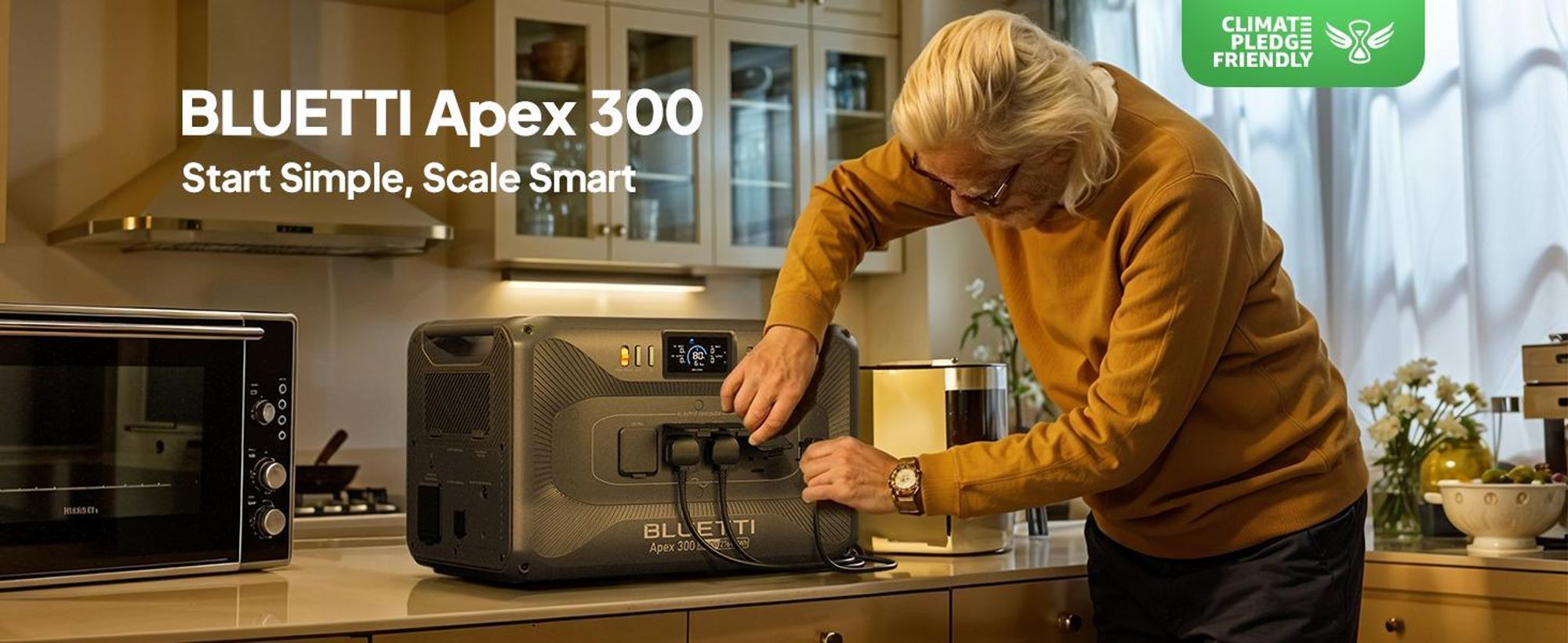 BLUETTI Solargenerator Apex 300 mit 350-W-Solarpanel, 2764,8Wh Batterie Backup Modulares Stromversorgungssystem für Zuhause, Wohnmobil & Notfälle