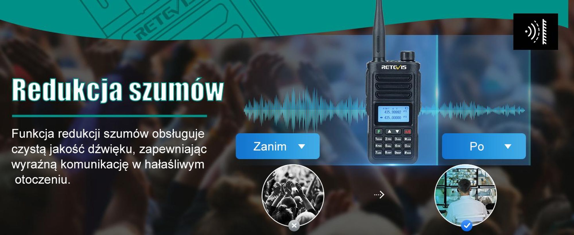 Radiotelefon amatorski Retevis RA89, duża moc, wodoodporność IP68, dwuzakresowy, VFO, akumulator 2500 mAh, ładowalne walkie-talkie typu C (2 szt., czarny)