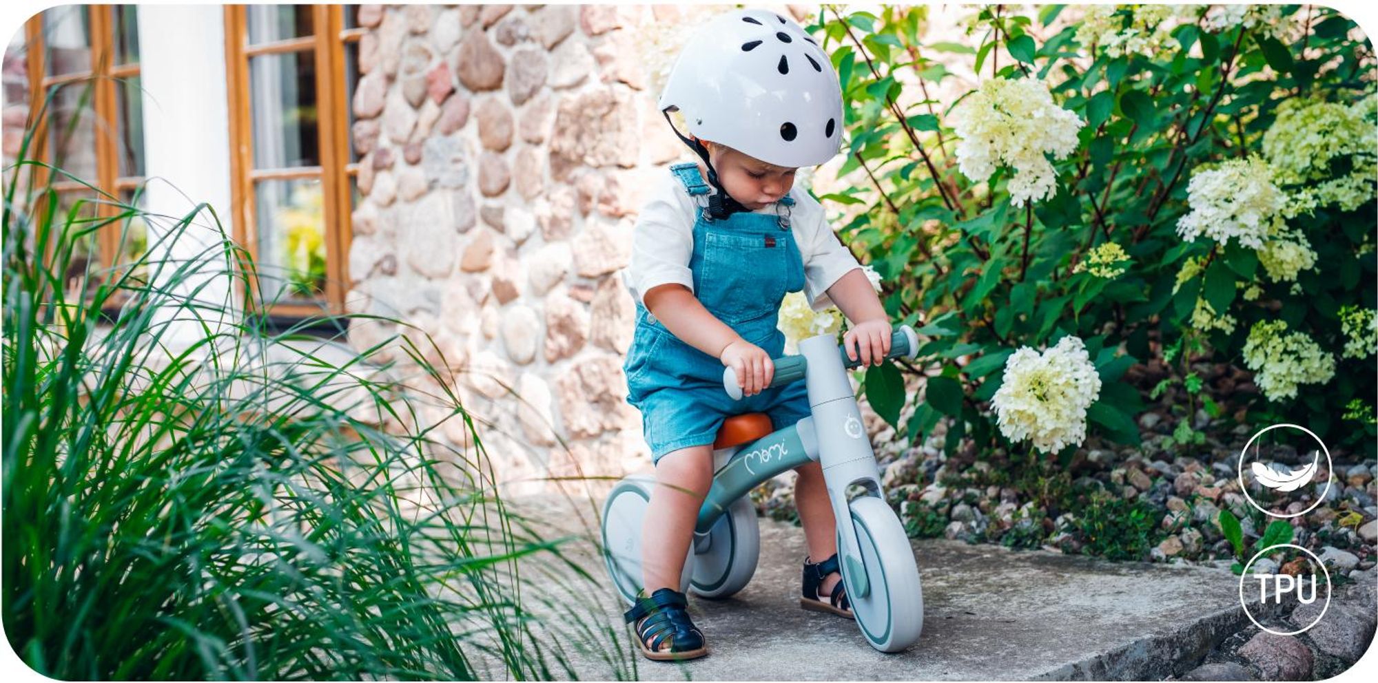 MoMi TEDI – Ultraleichtes Kinder Laufrad (1,35 kg) aus Aluminium, fördert Gleichgewicht, werkzeugfrei montierbar, ab 1 Jahr – Grün