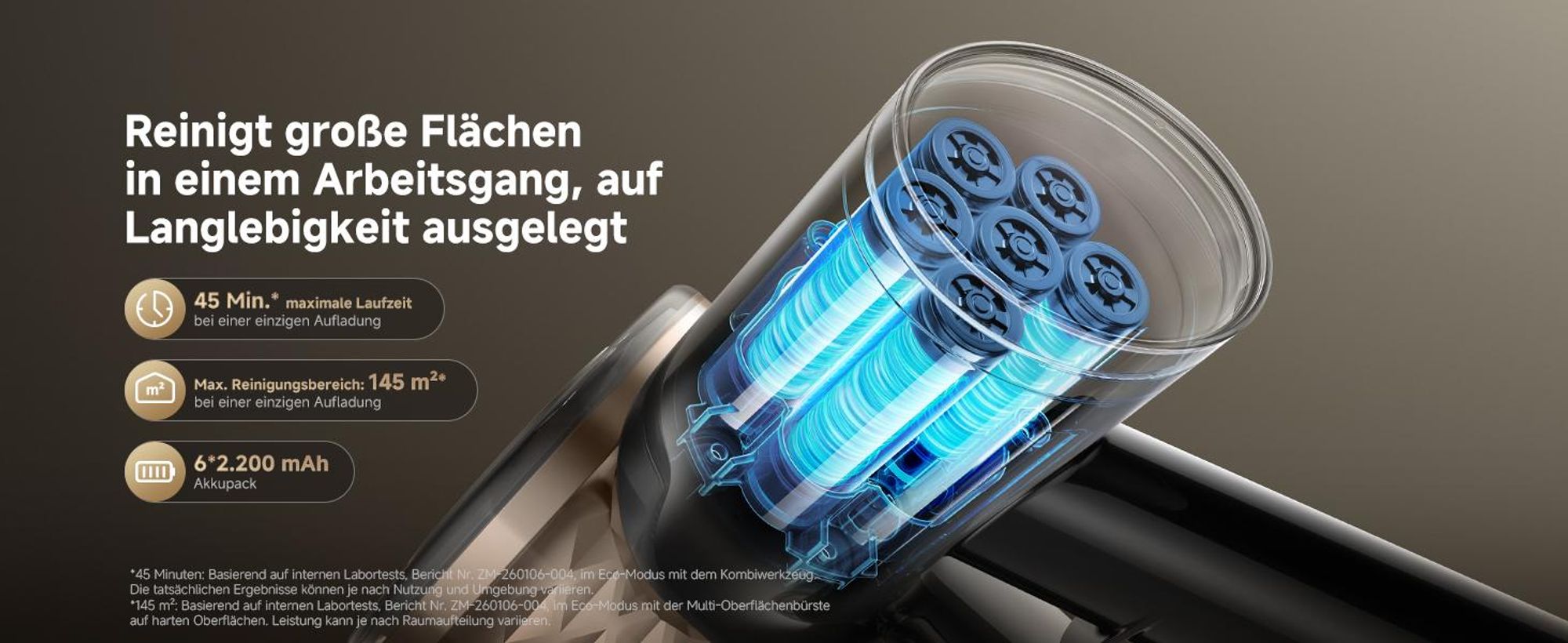 Dreame R10s Lite Handstaubsauger,75AW/25kPa Akku-Stammstaubsauger,Verlängerungsstange,Laufzeit,Ein-Klick-Entleerung,0-Tangle,45mins Laufzeit,LED,0.5L