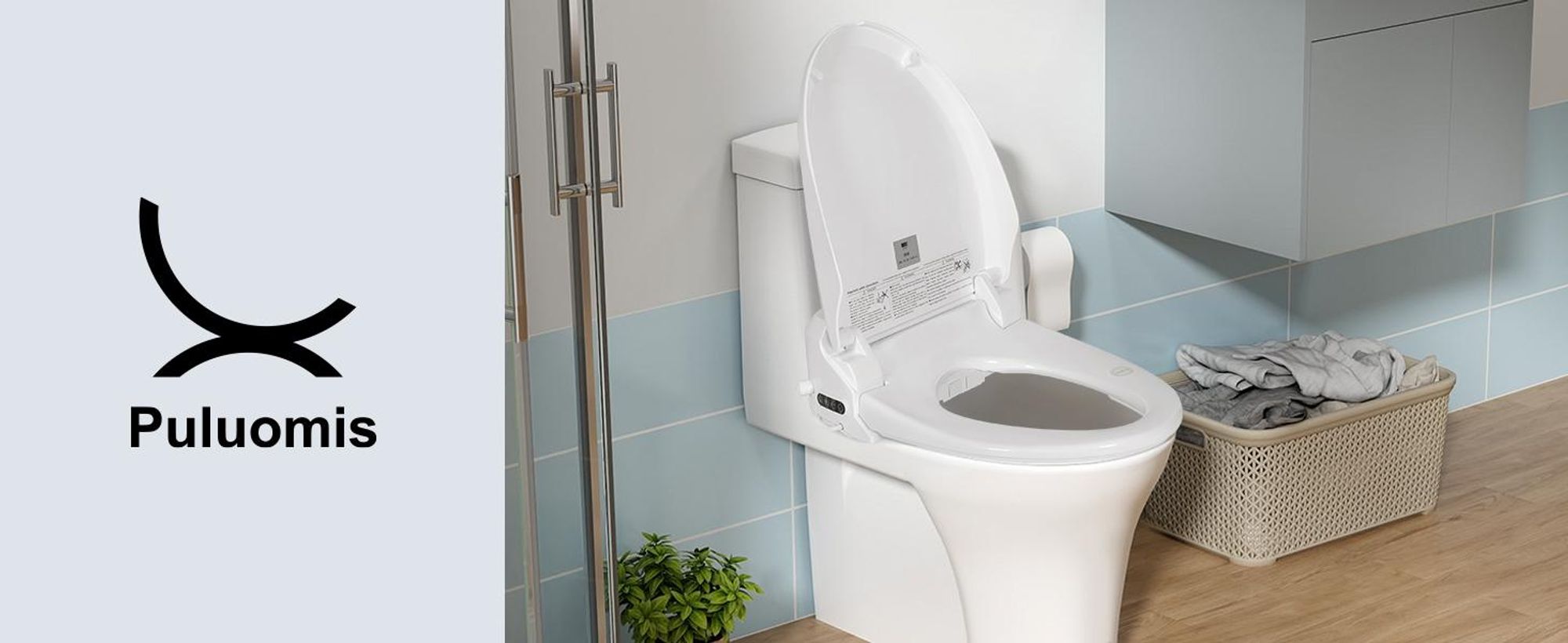Puluomis WC-Sitze Toilettensitz mit Fernbedigung Elektrisch, Toilettendeckel Smart Automatisch D Form mit absenkautomatik weiß lang