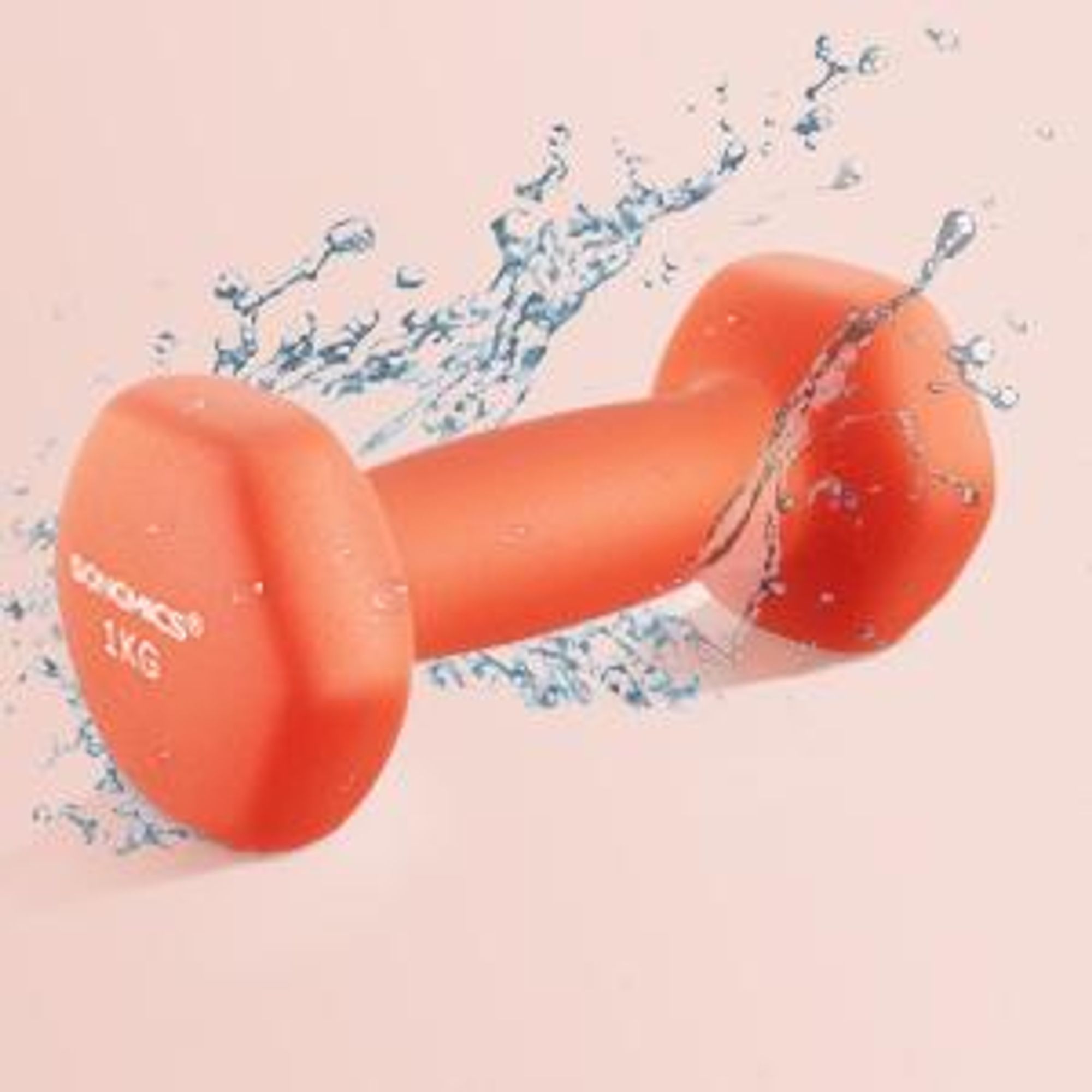 SONGMICS Hanteln, 2er Set, 2 x 1 kg, Hantelset, Kurzhanteln, Hexagon, Neopren-Beschichtung, Krafttraining, Workout, Fitnesstraining, für Zuhause,