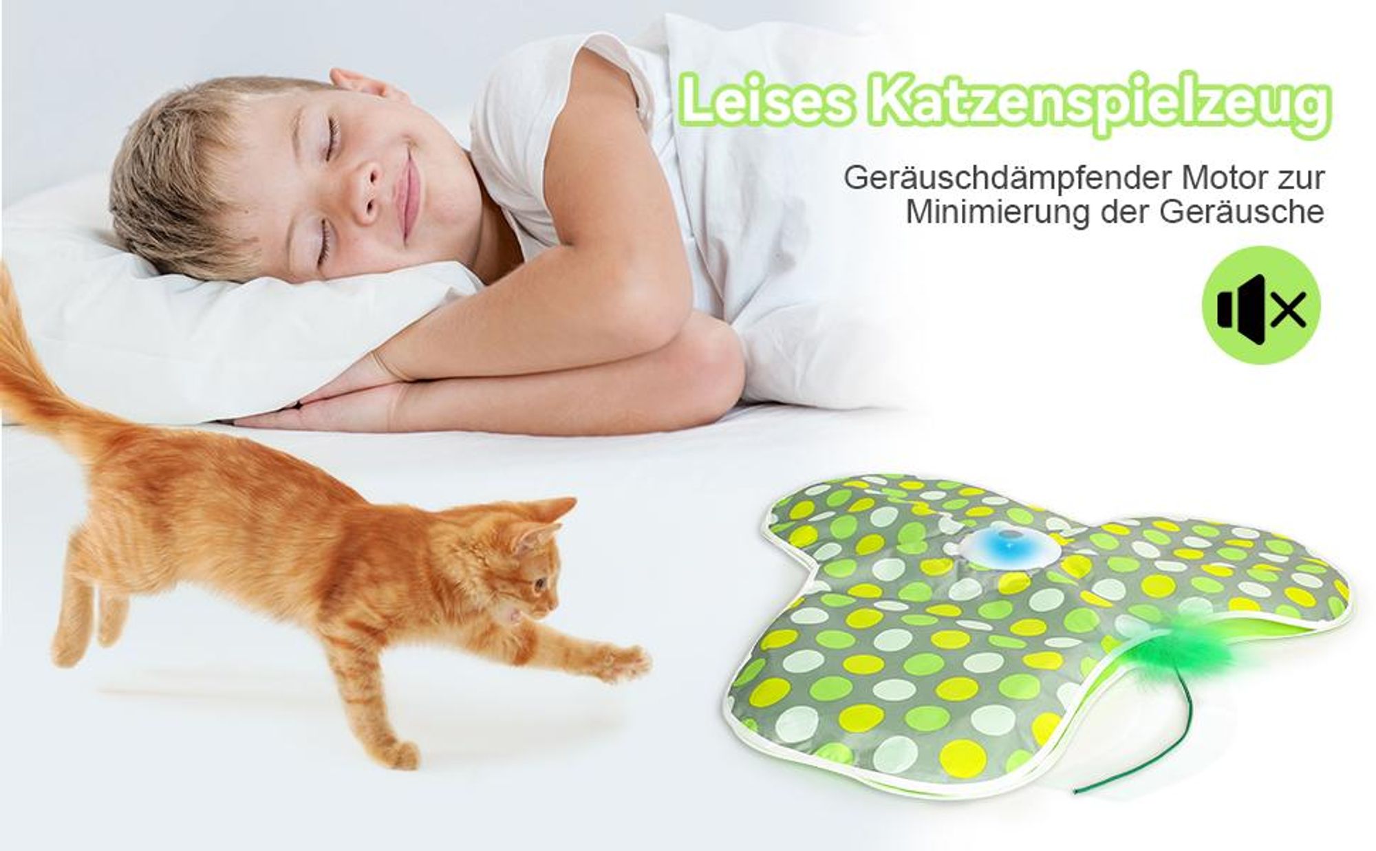 Katzenspielzeug, Elektrisch Interaktives Spielzeug, Selbstbeschäftigung, Versteckspiel, Beweglicher Feder Quietschender Maus, USB Wiederaufladbar