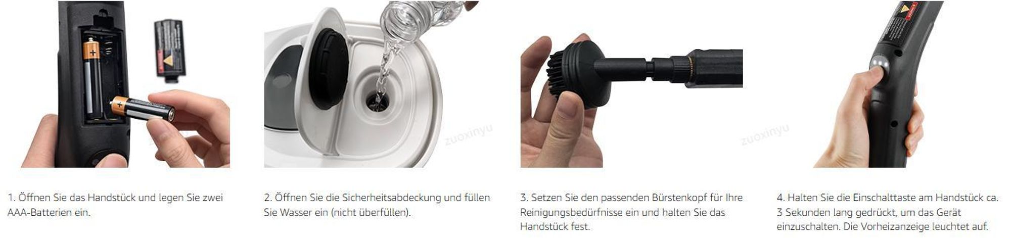 Dampfreiniger, 2500W Hand Dampfreiniger für alles mit 15 Zubehör, 4.5 bar Dampfdruck 1,6L Tank,Tragbarer Steam Cleaner für Fenster, Küche, Boden,Auto