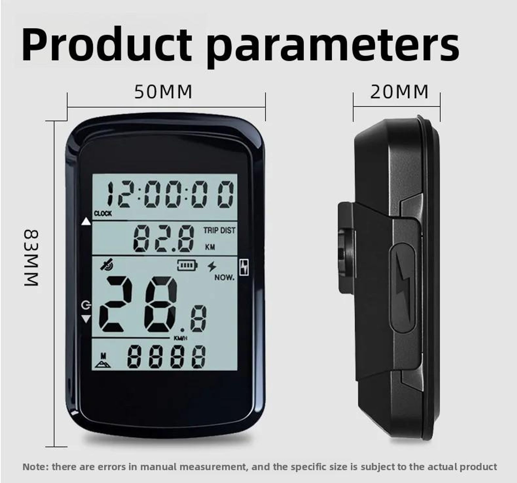 GPS-Fahrradcomputer, kabellos, wasserdicht, 2,4-Zoll-Bildschirm, Tachometer, Kilometerzähler, ANT+, Bluetooth 5.0, für Radsporttraining und Navigation