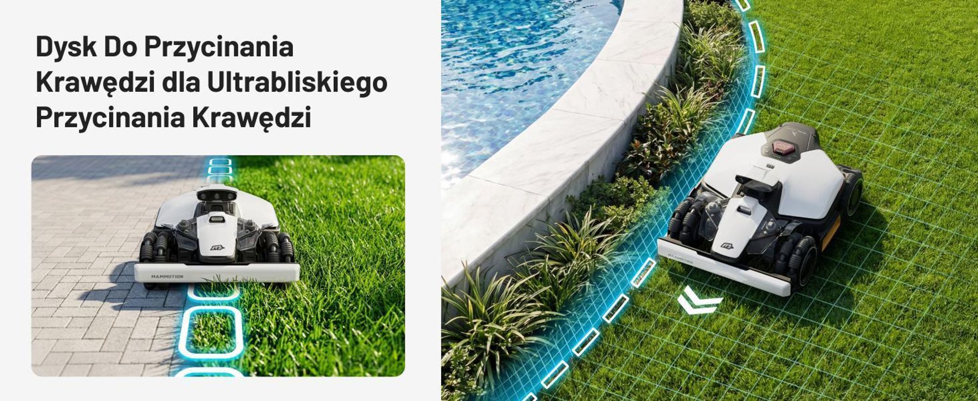 Mammotion LUBA Mini 2 AWD 1000 robotická sekačka 1000 m², bez kabelu, okrajové sečení, DropMow, automatické mapování, garáž, 4G modul, aplikace