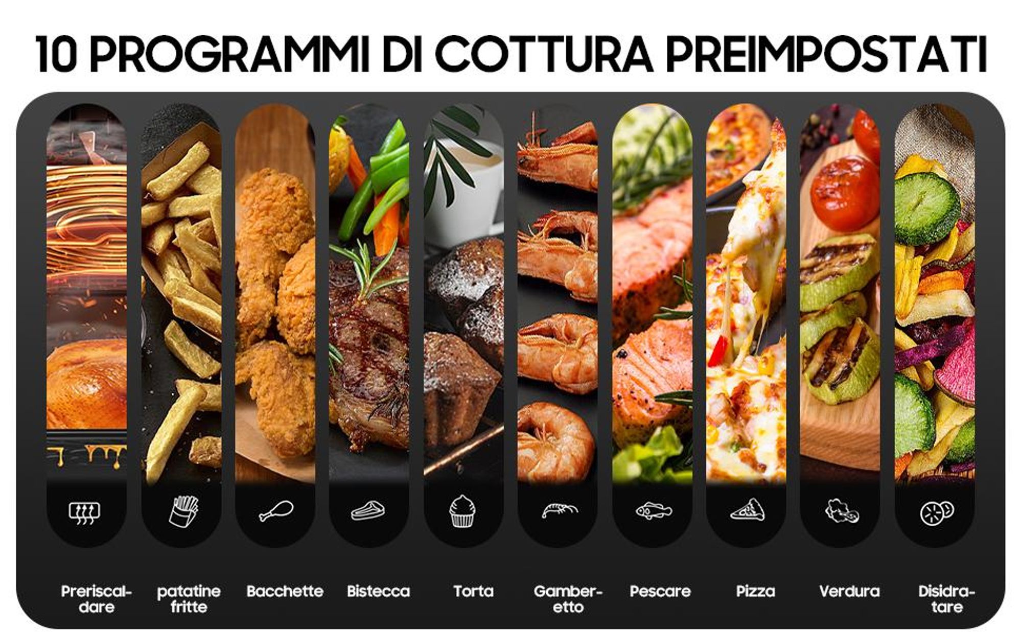 Friggitrice ad aria calda KDF5511D 12 litri - Friggitrice ad aria calda a doppia zona 2600 W, AIR Fryer XXL